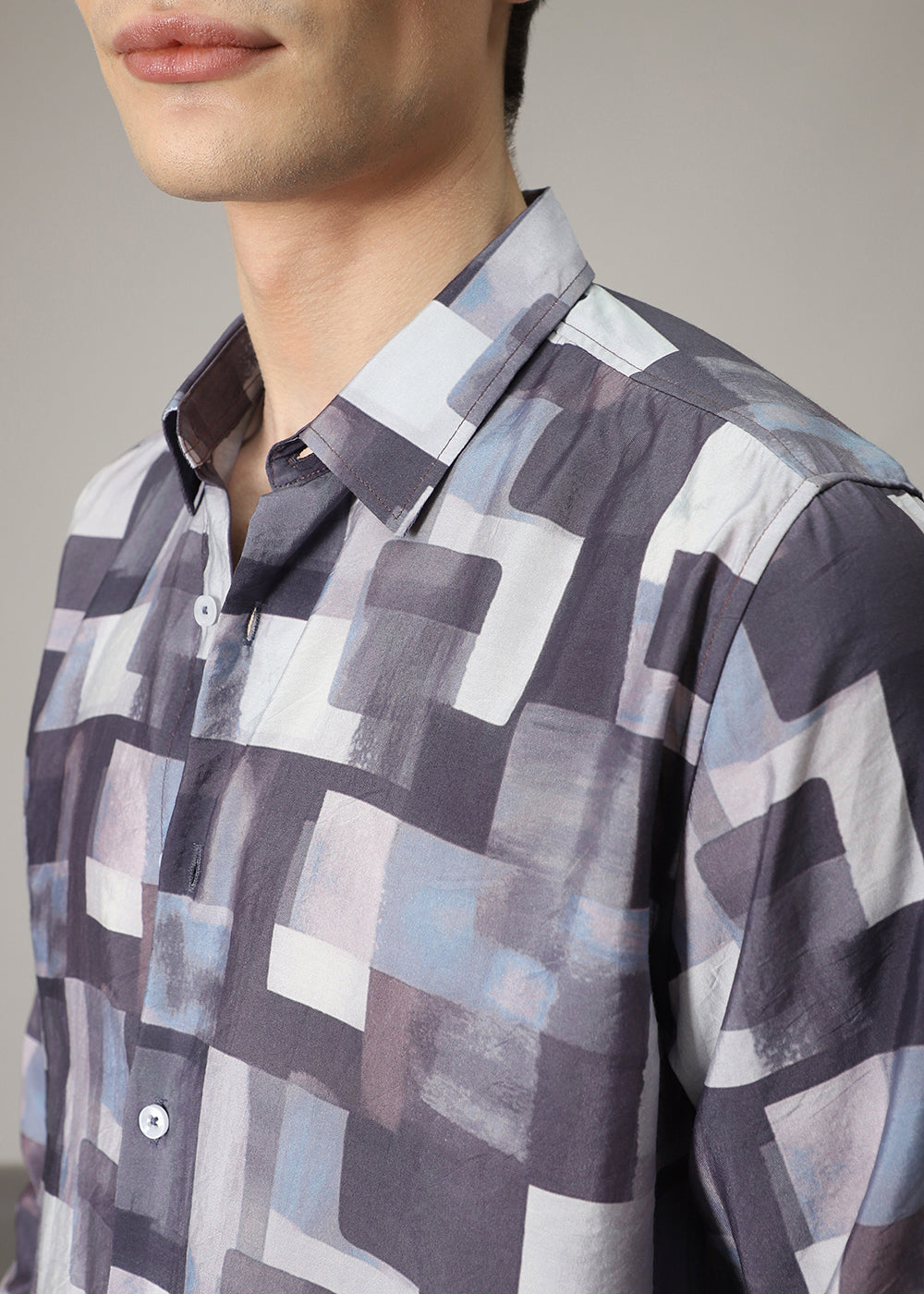 Abstract Block Print Shirt