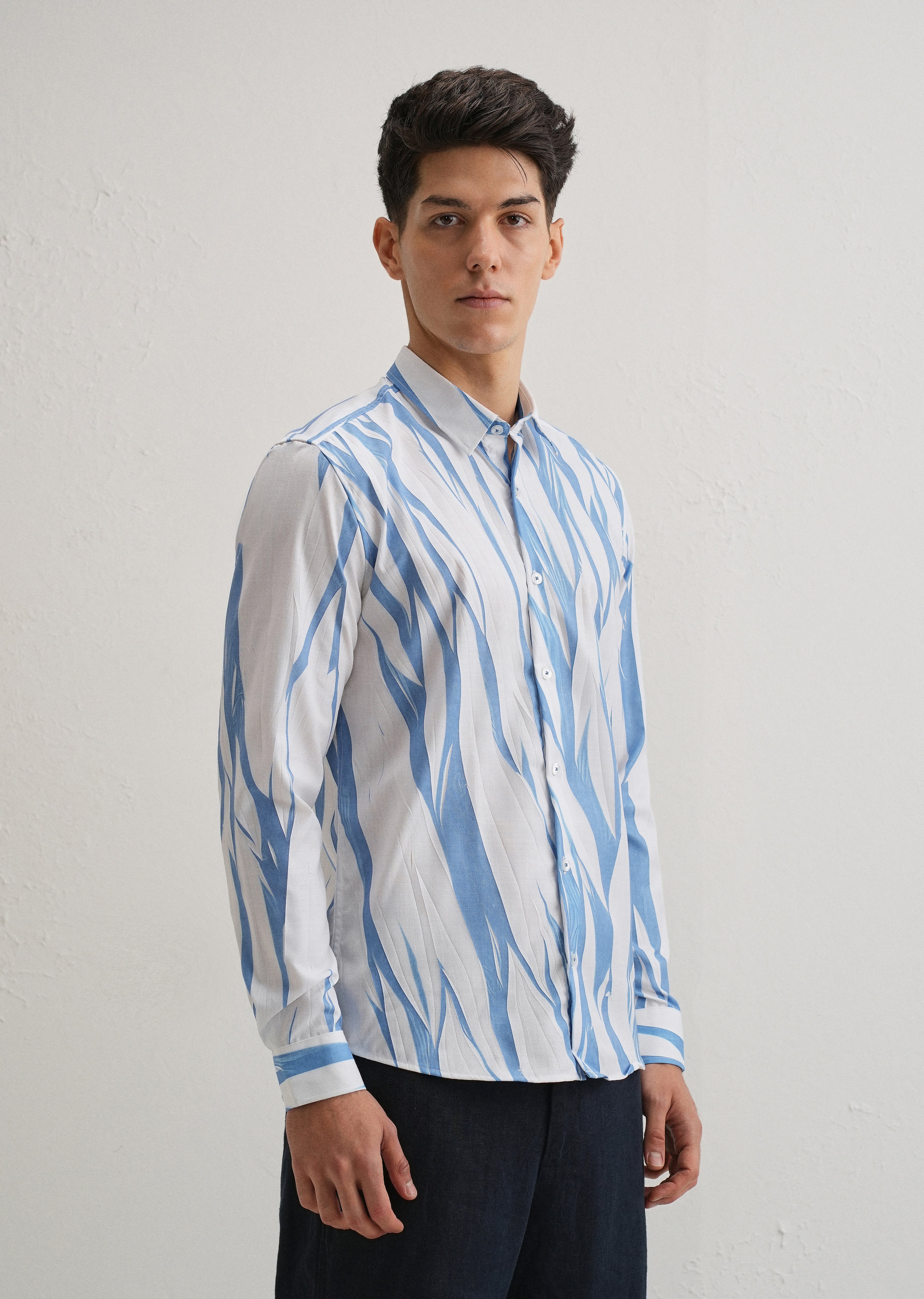 Abstract Blue Shirt