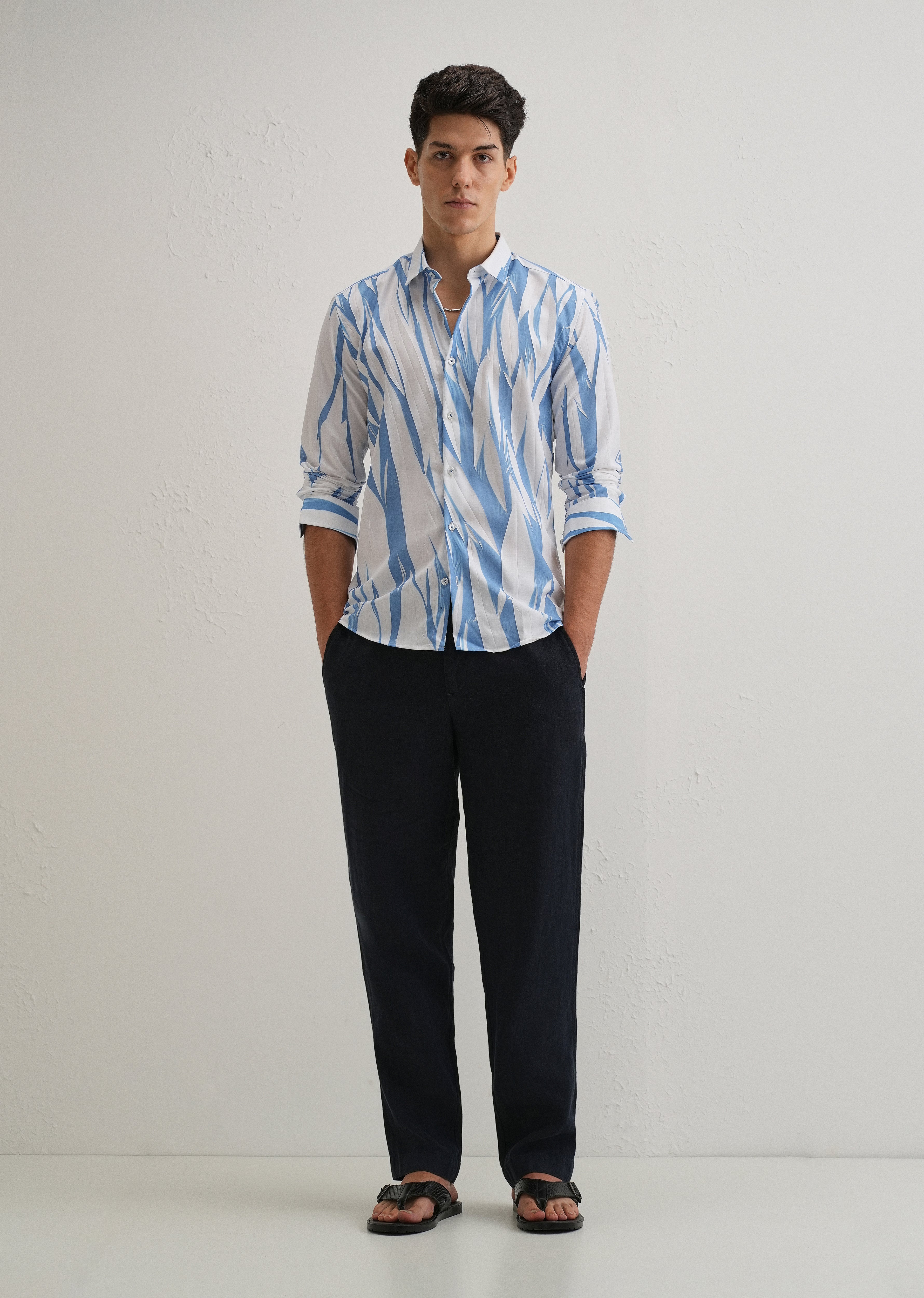 Abstract Blue Shirt