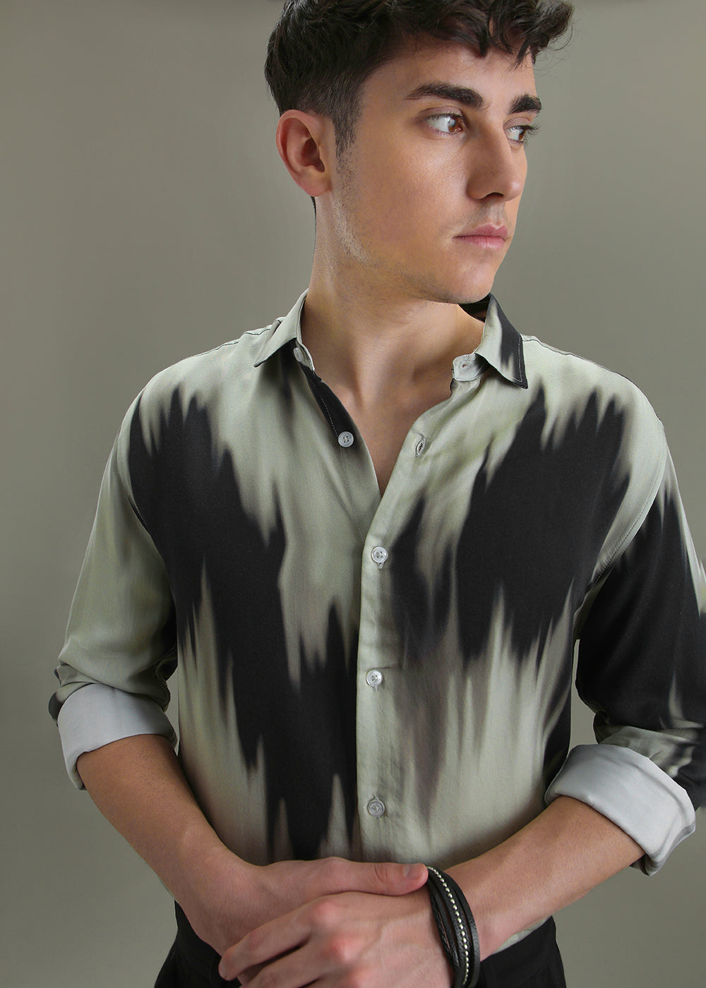 Abstract Green Printed Shirt