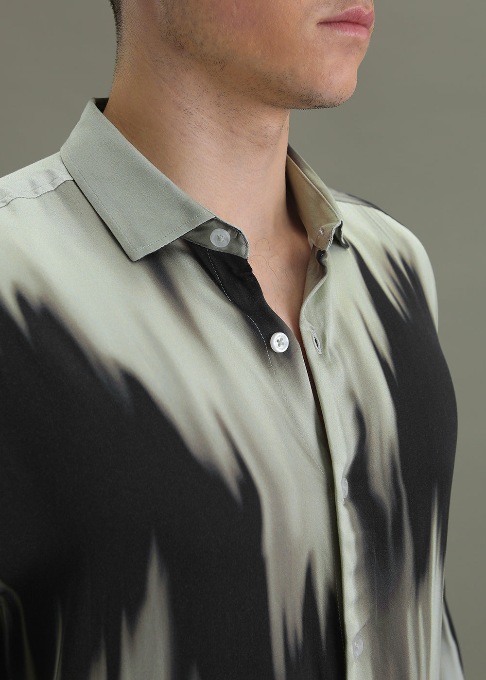 Abstract Green Printed Shirt