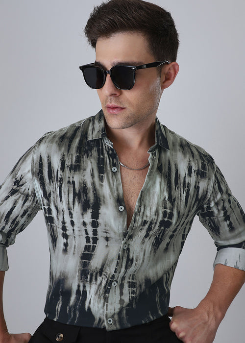 Abstract Black Printed Shirt