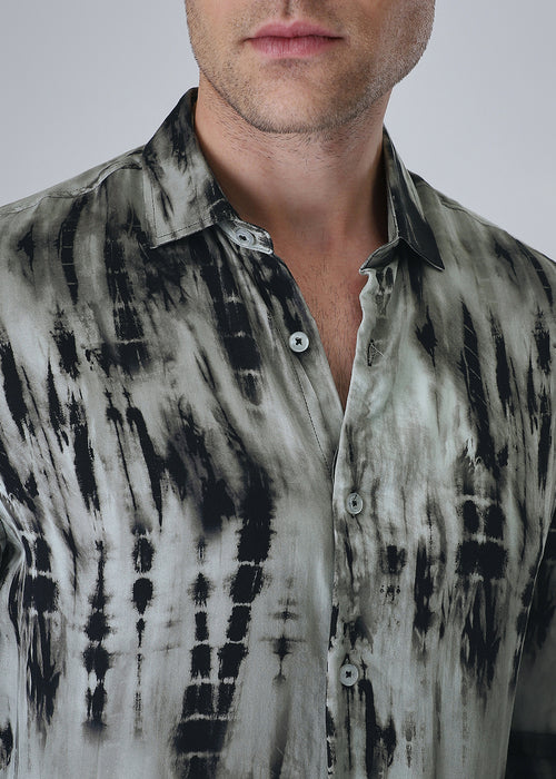 Abstract Black Printed Shirt