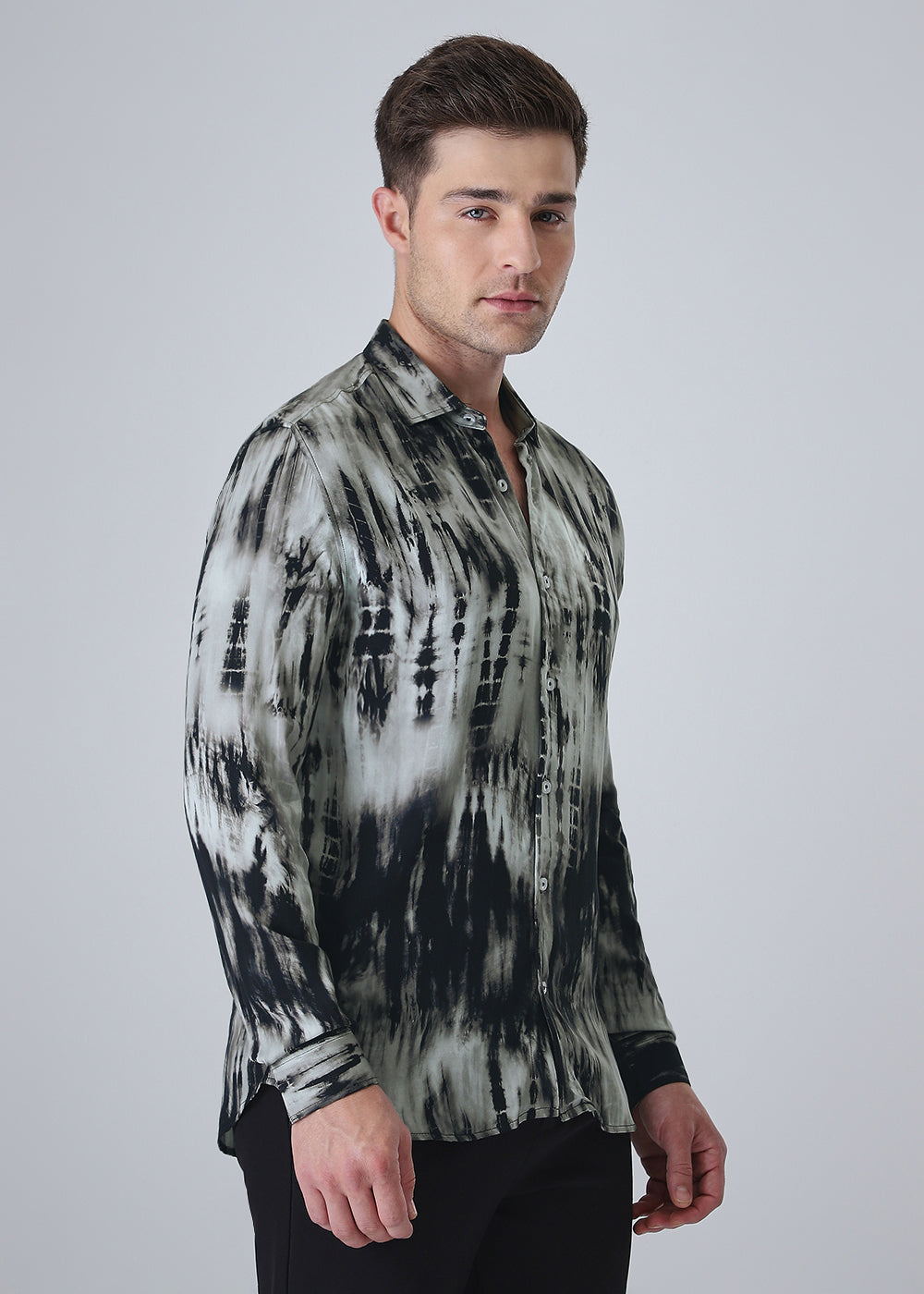 Abstract Black Printed Shirt