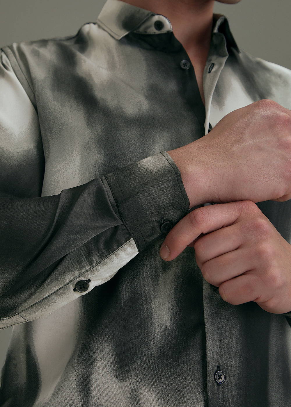 Abstract Grey Printed Shirt