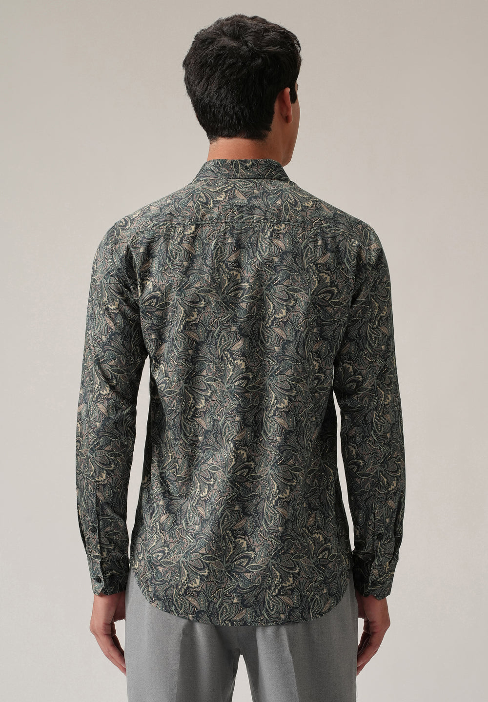 Abstract Leaf Print Shirt