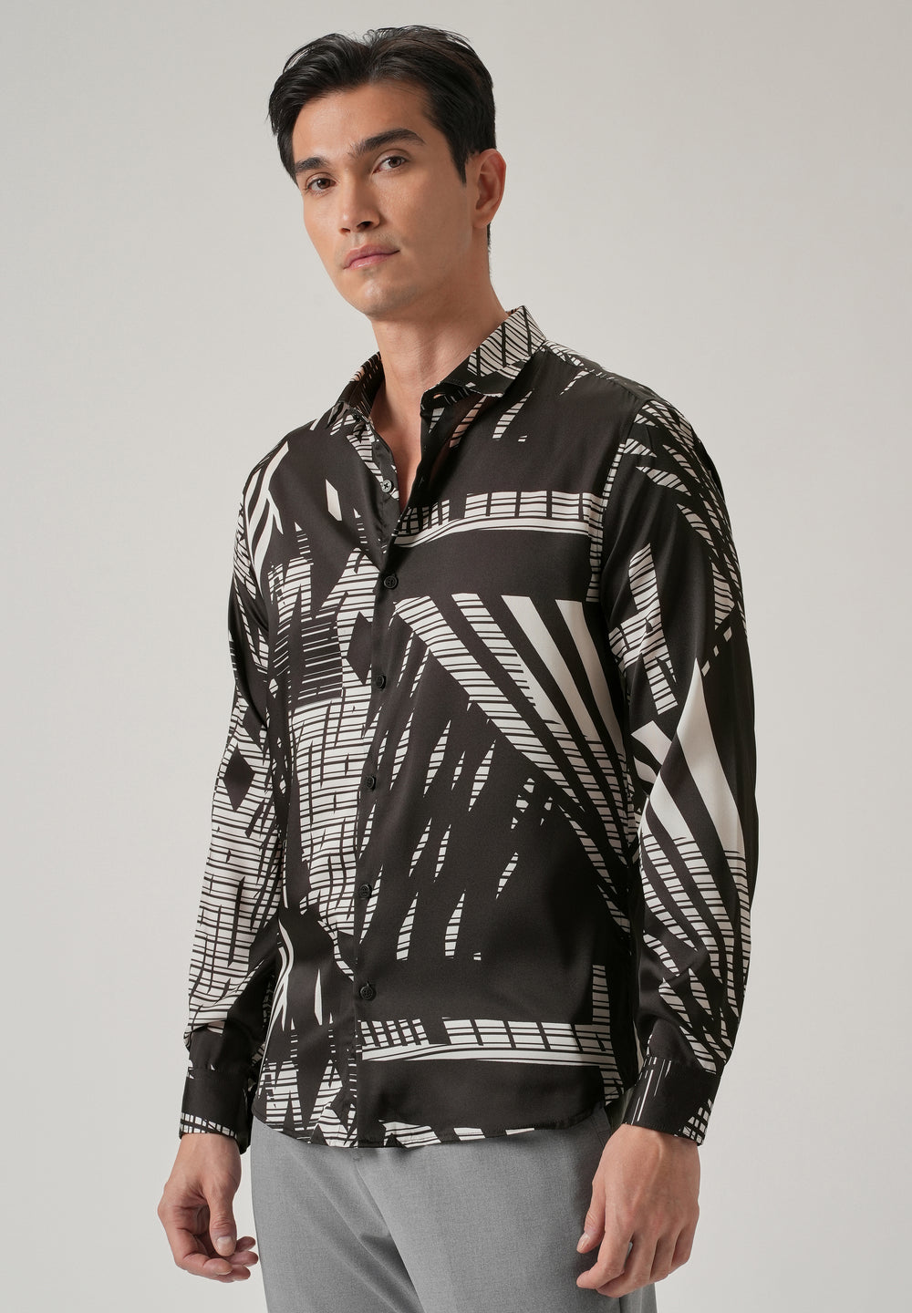 Abstract Line Print Shirt