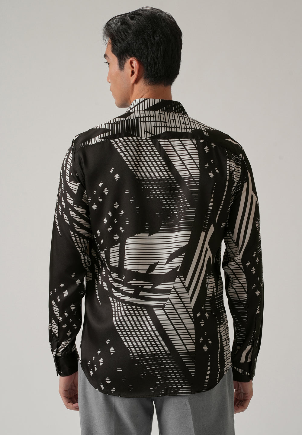 Abstract Line Print Shirt