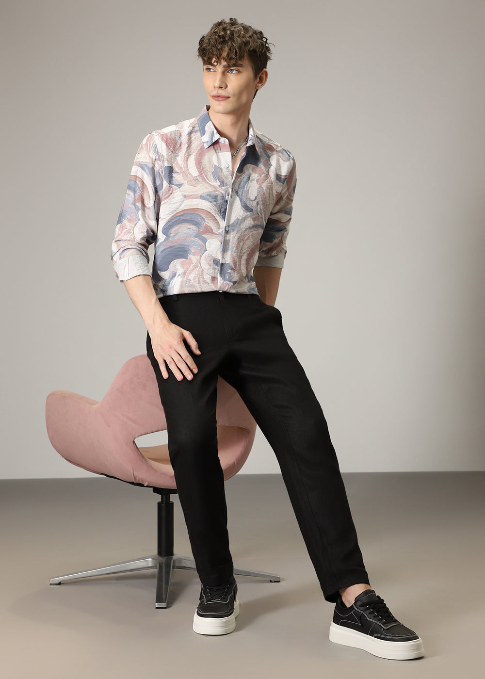 Abstract Multicolour Print Shirt