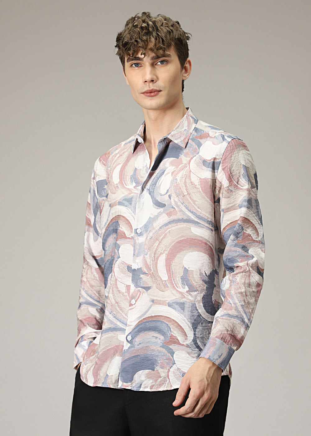 Abstract Multicolour Print Shirt