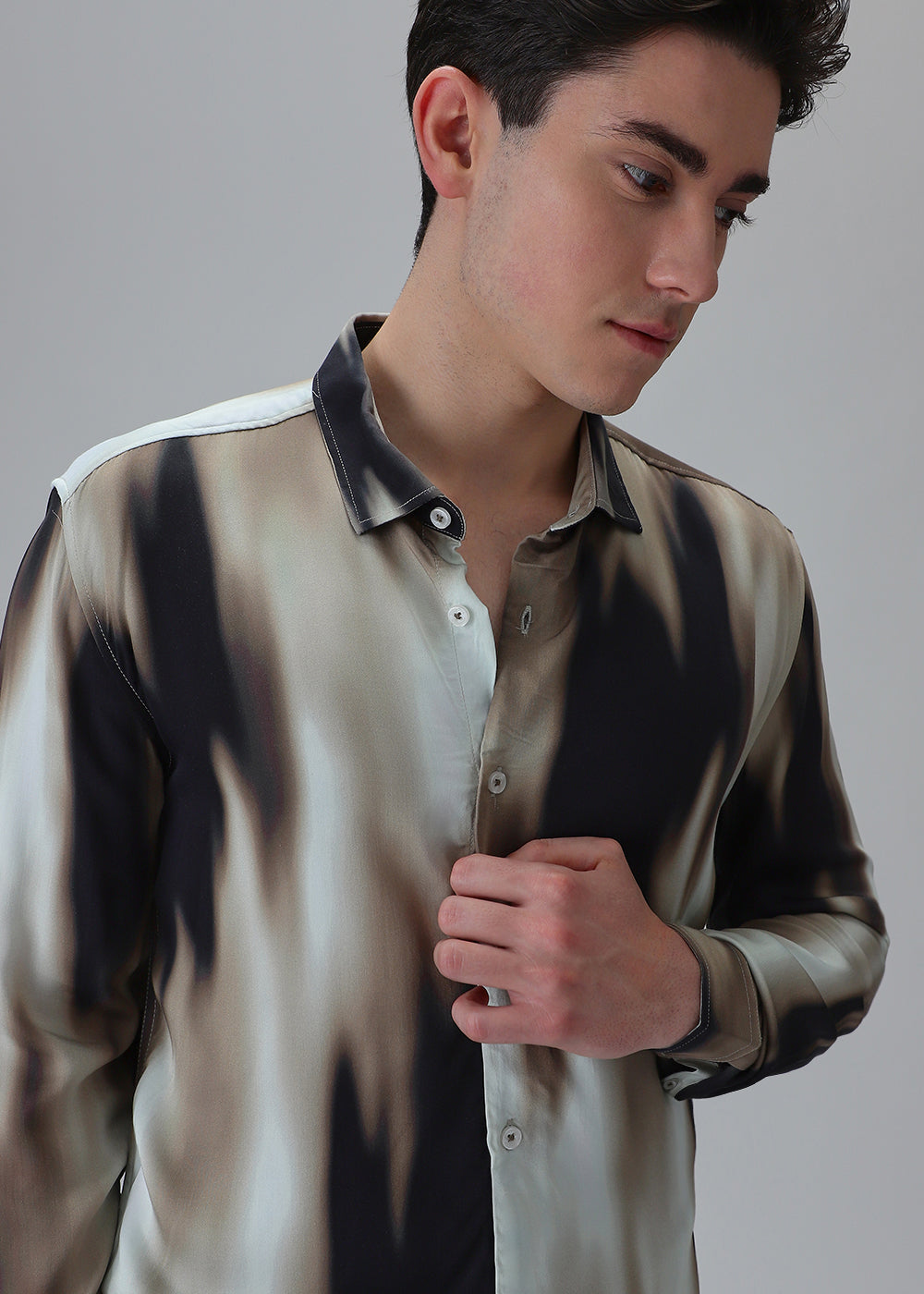 Abstract Olive Printed Shirt