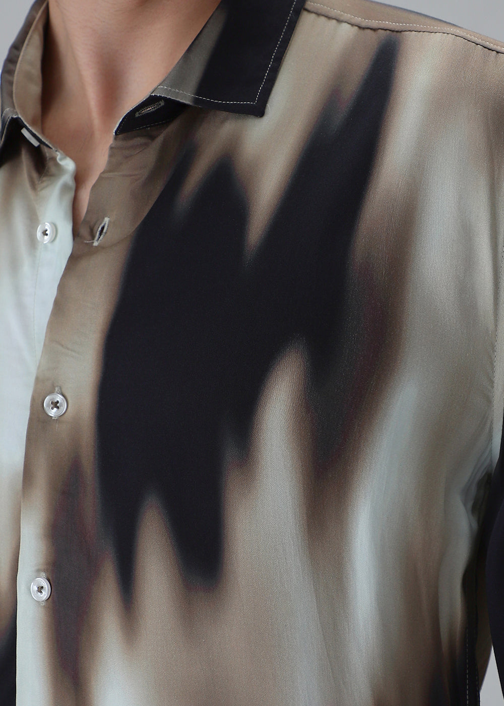 Abstract Olive Printed Shirt