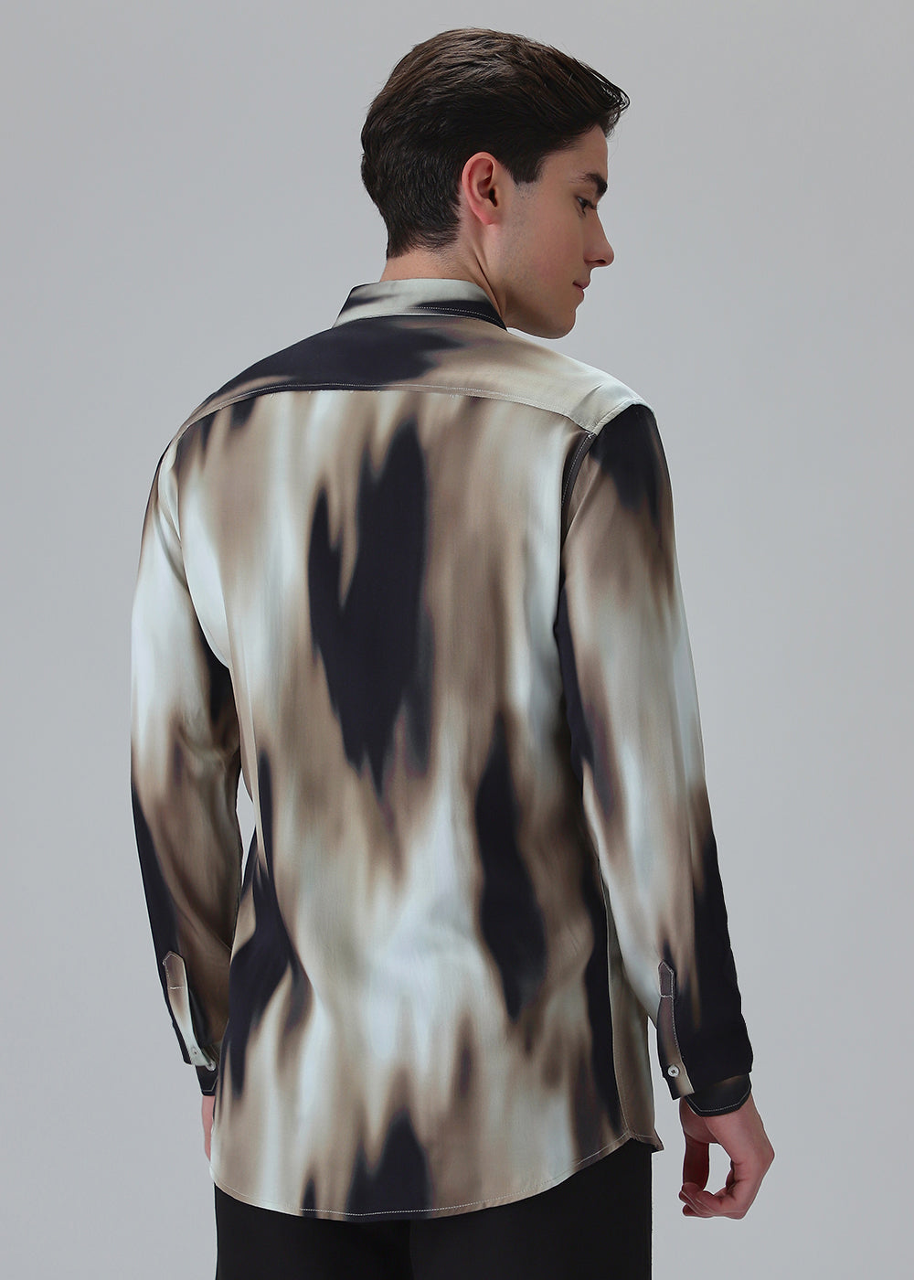 Abstract Olive Printed Shirt