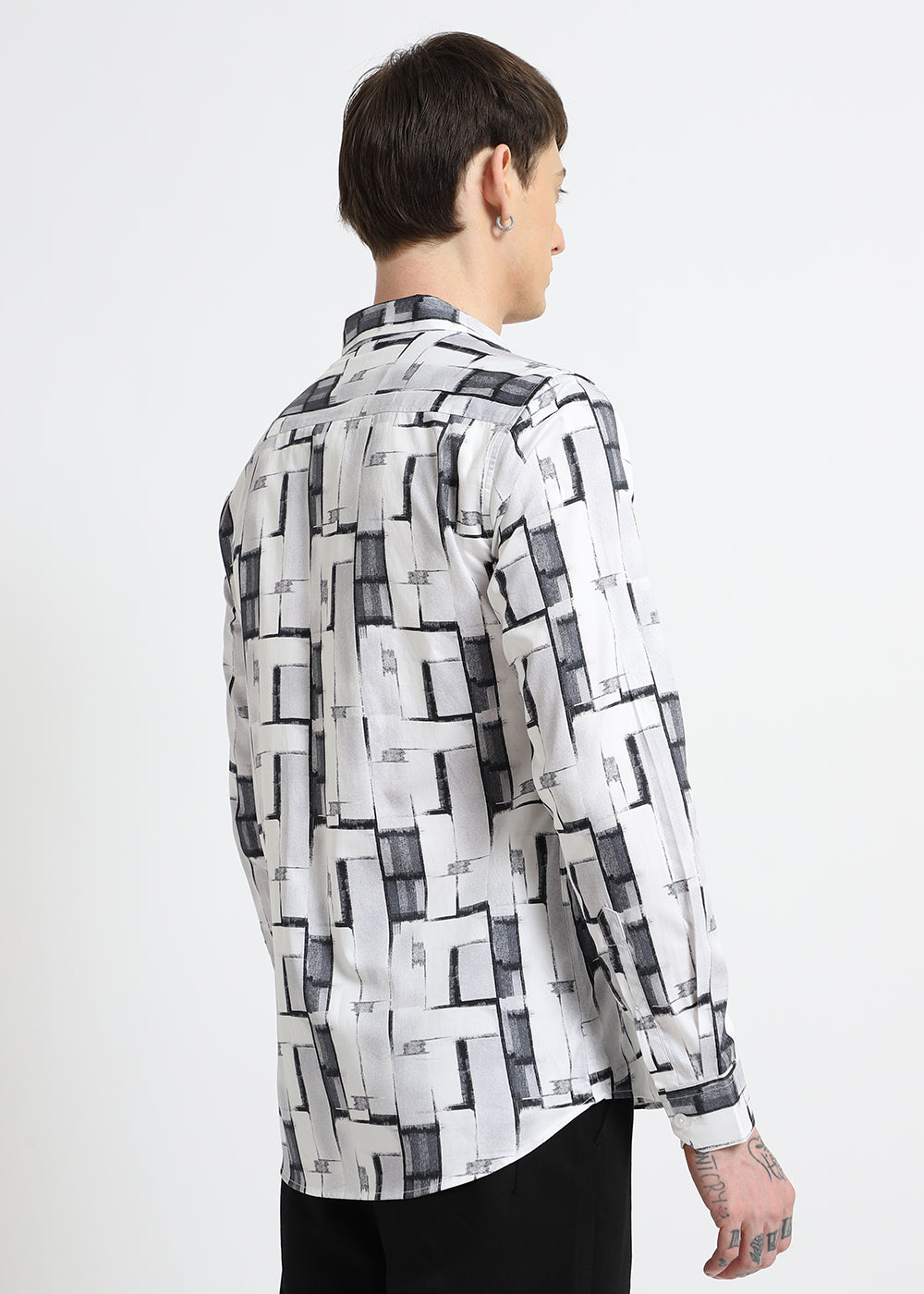 White Abstractox Printed shirt