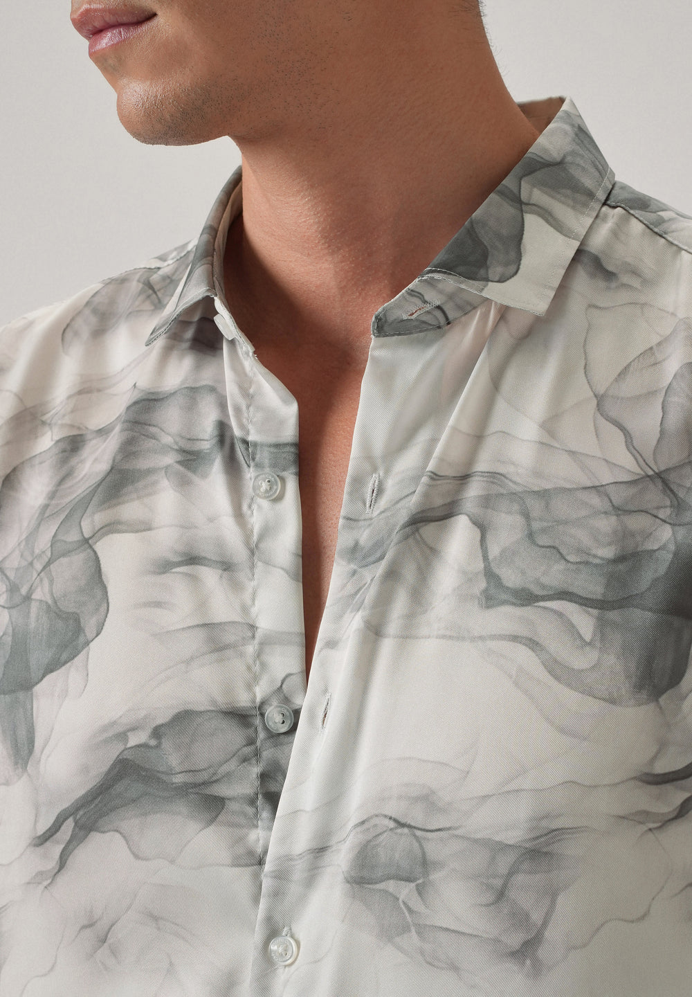 Abstract Smoke Print Shirt