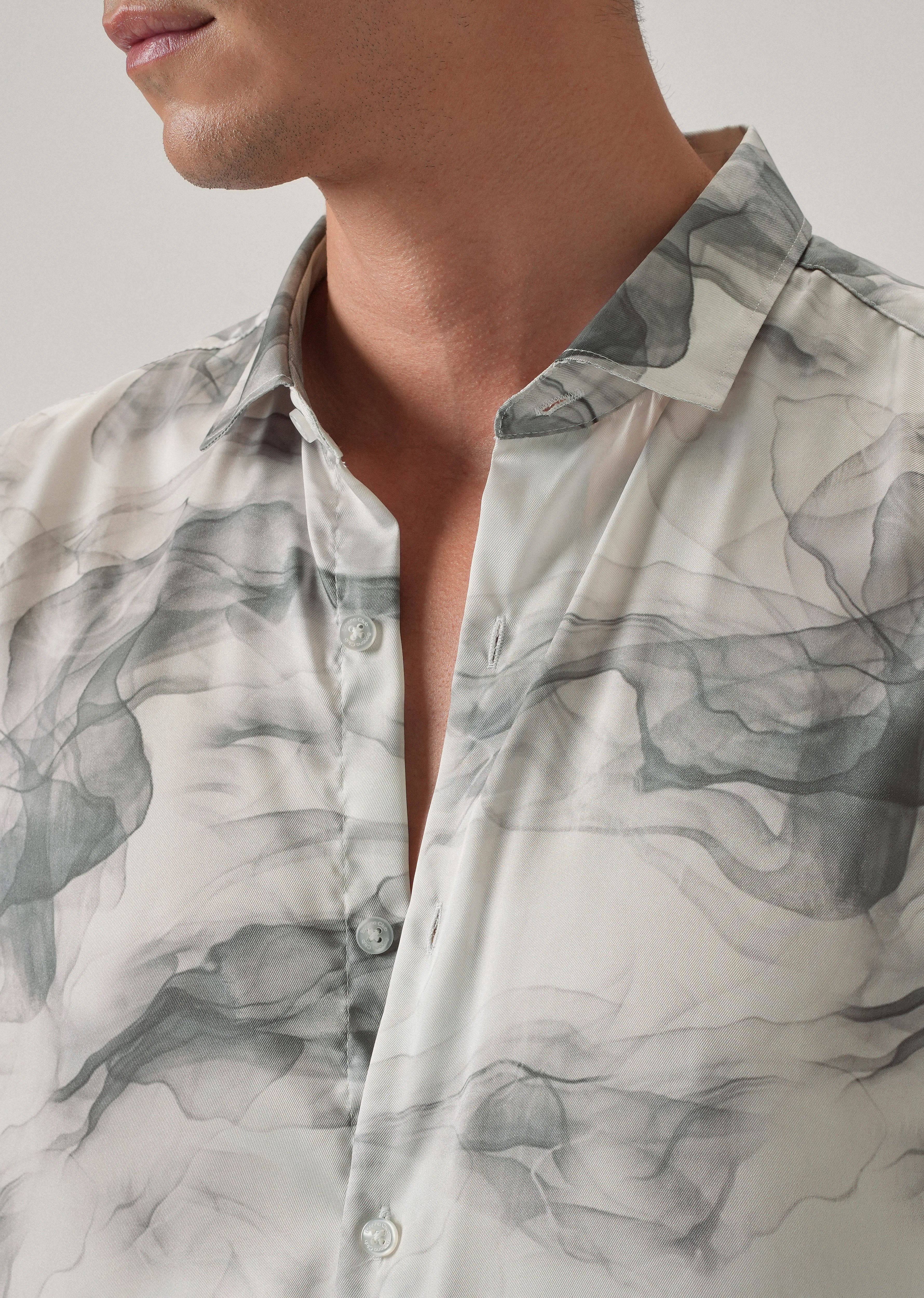 Abstract Smoke Print Shirt