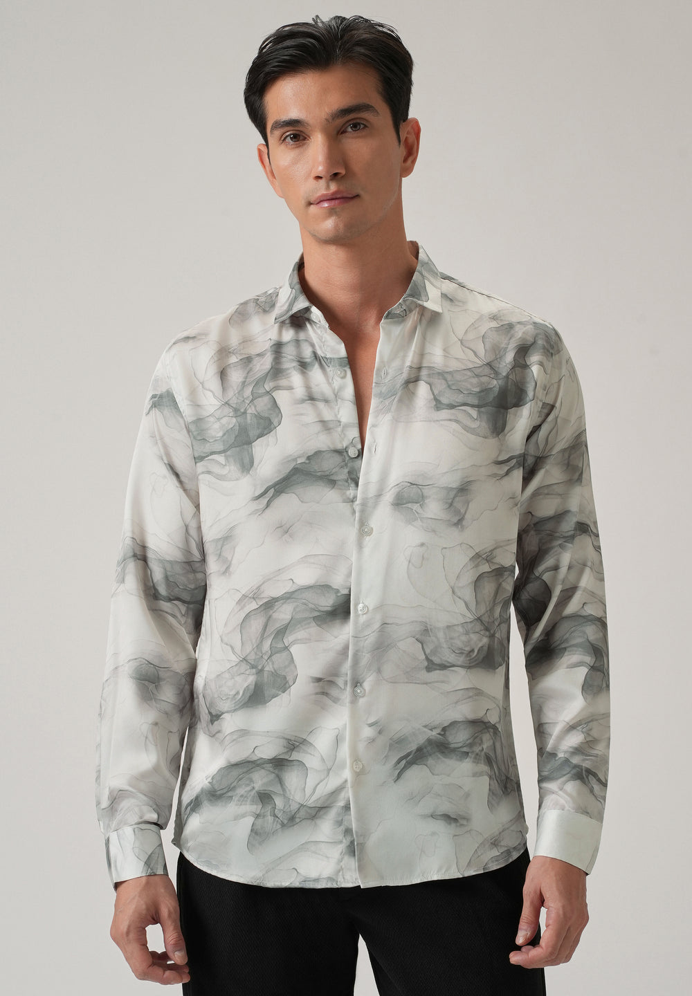 Abstract Smoke Print Shirt