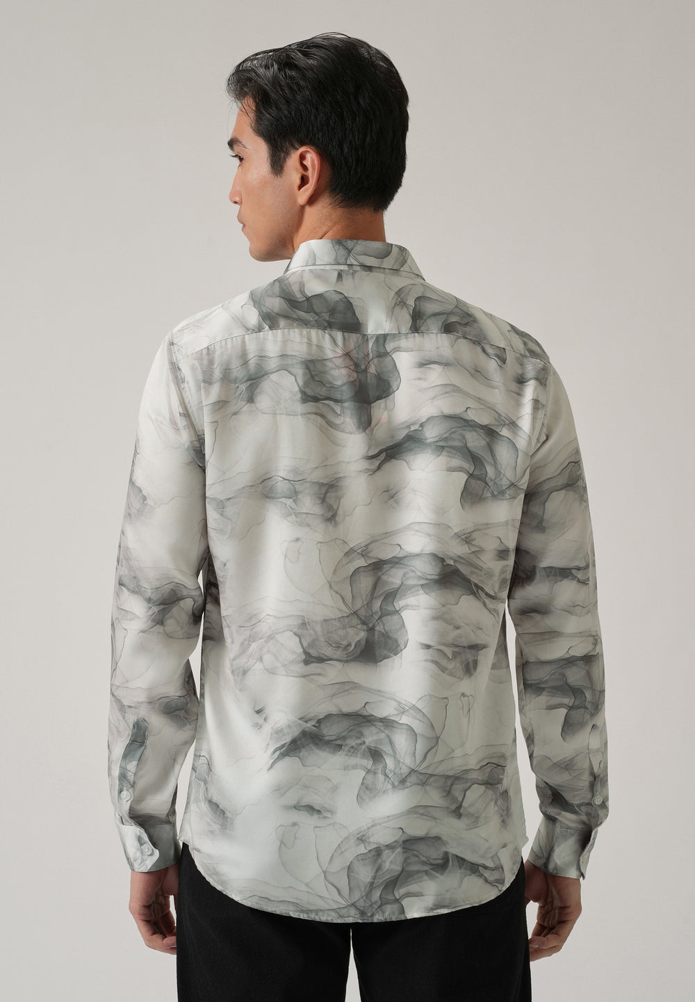 Abstract Smoke Print Shirt