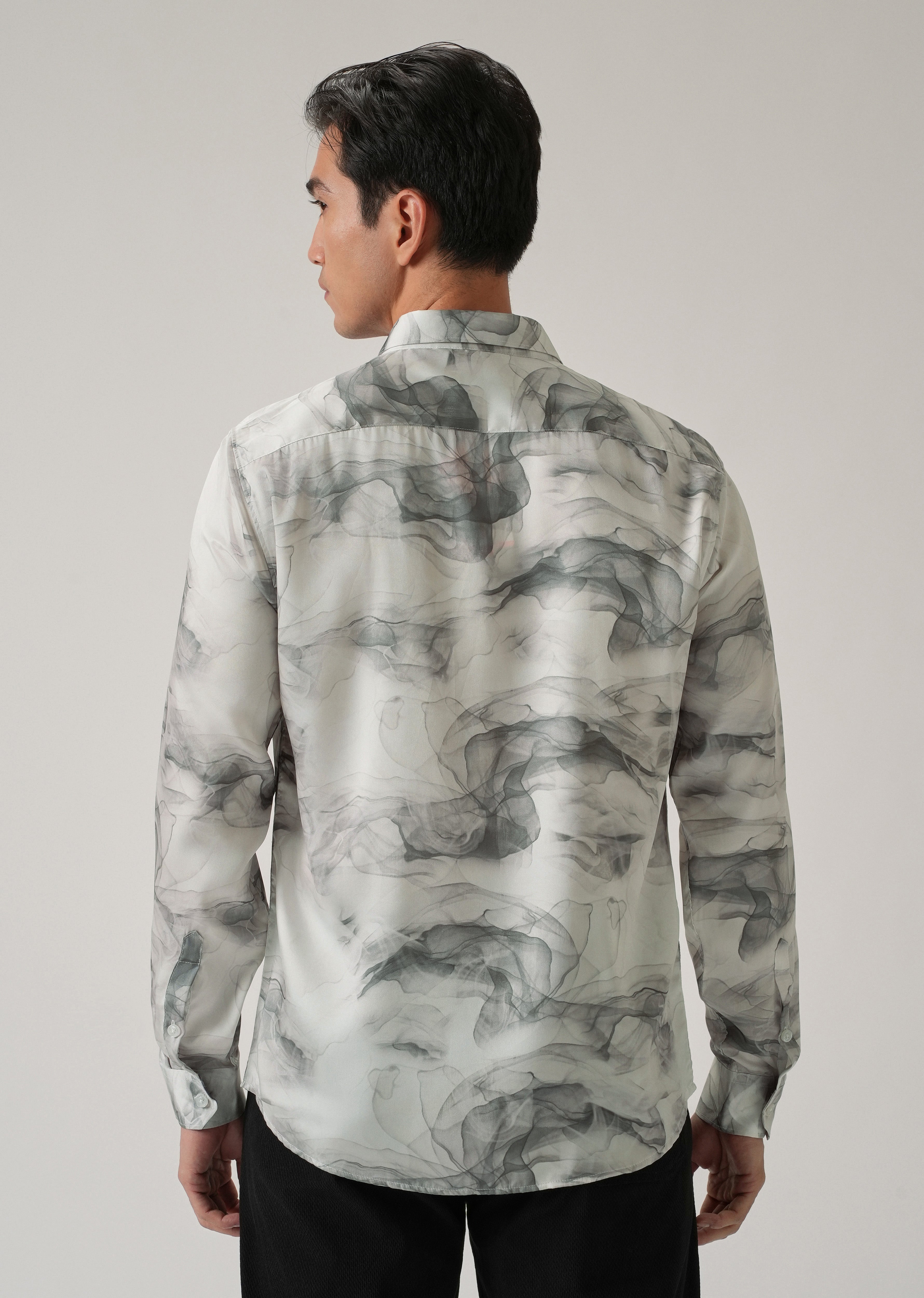 Abstract Smoke Print Shirt