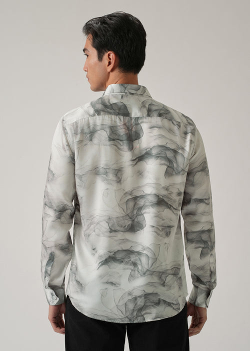 Abstract Smoke Print Shirt