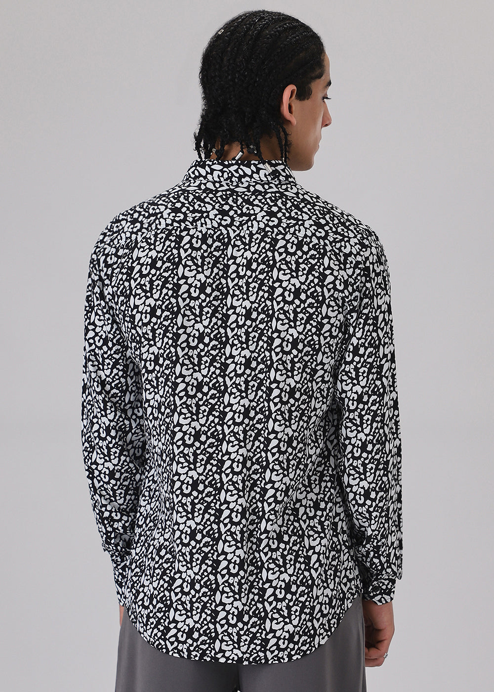 Achromatic Rosette Print Full sleeve shirt