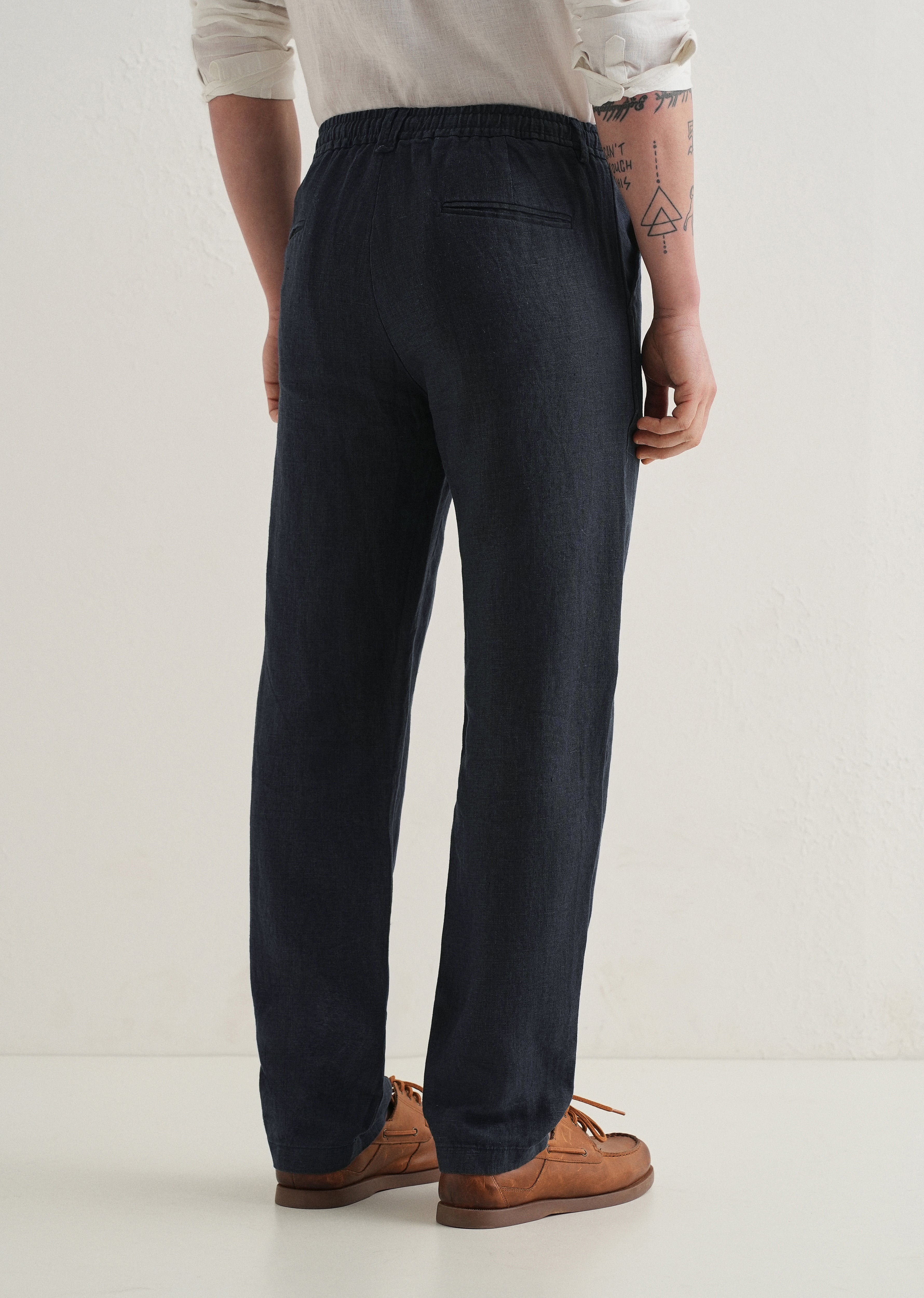 Admiral Blue Linen Pant
