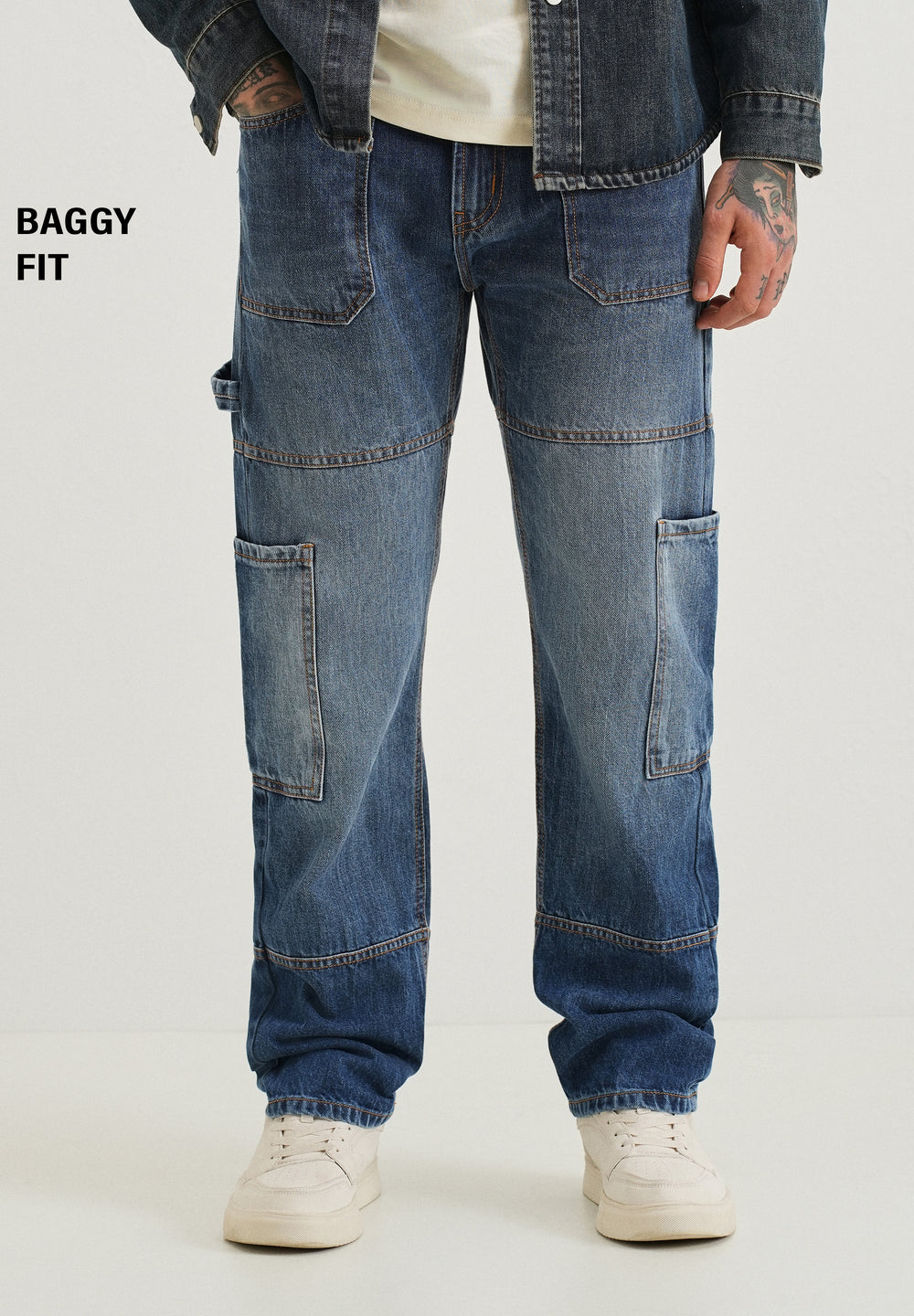 Aero Blue Baggy fit Jeans