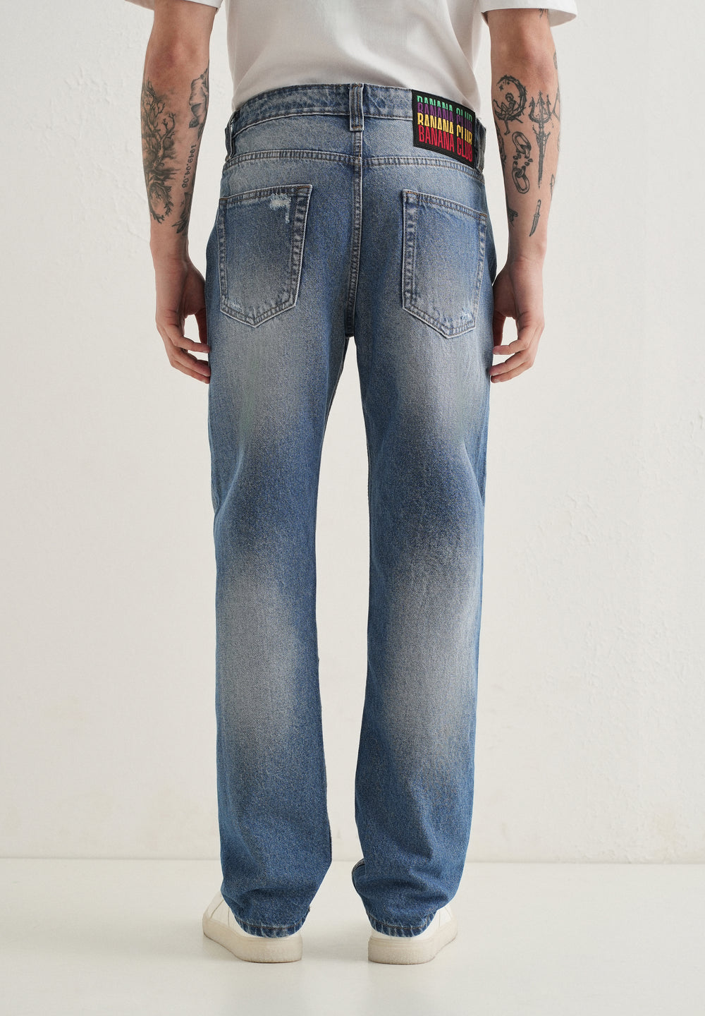 Afina Ripped Blue Straight fit Jeans