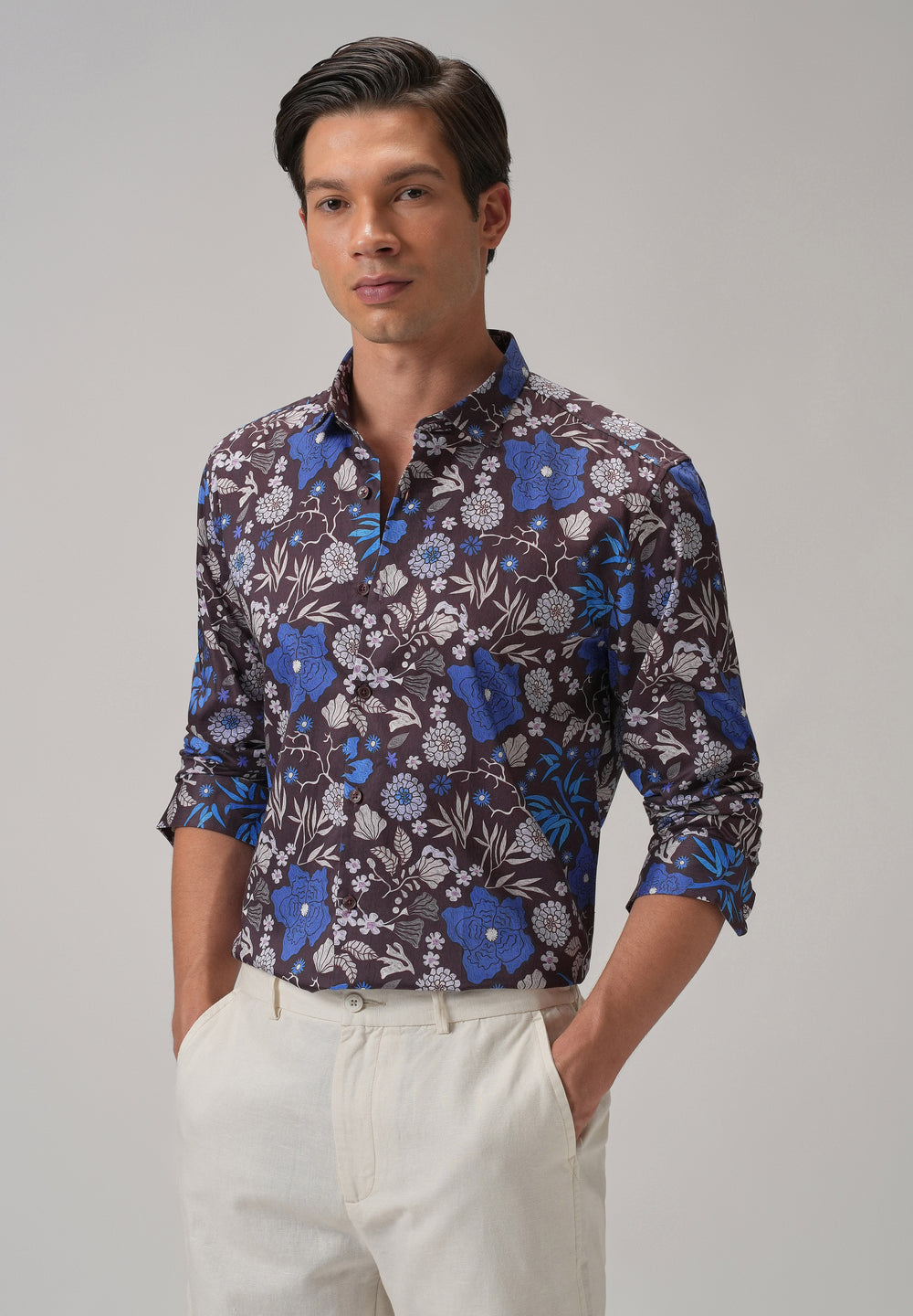 All Over Floral Printed Full Sleeve Shirt