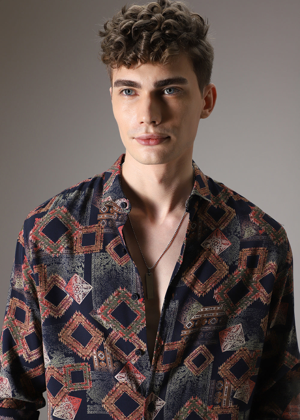 Argyle Diamond Red Feather Shirt