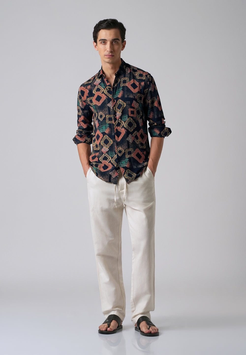 Argyle Diamond Blue Feather Shirt