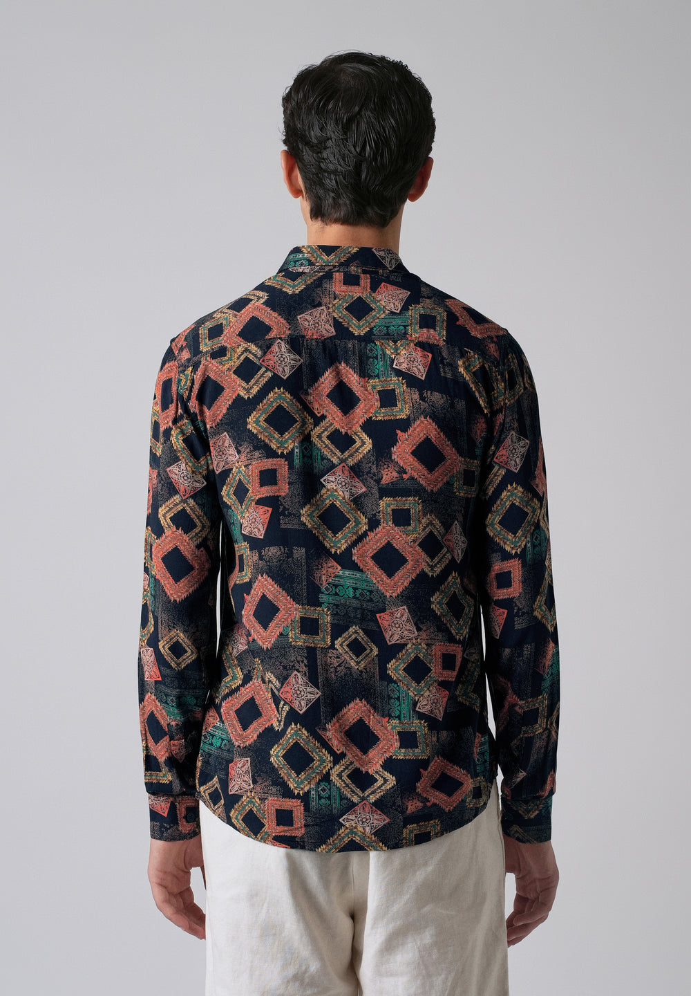 Argyle Diamond Blue Feather Shirt