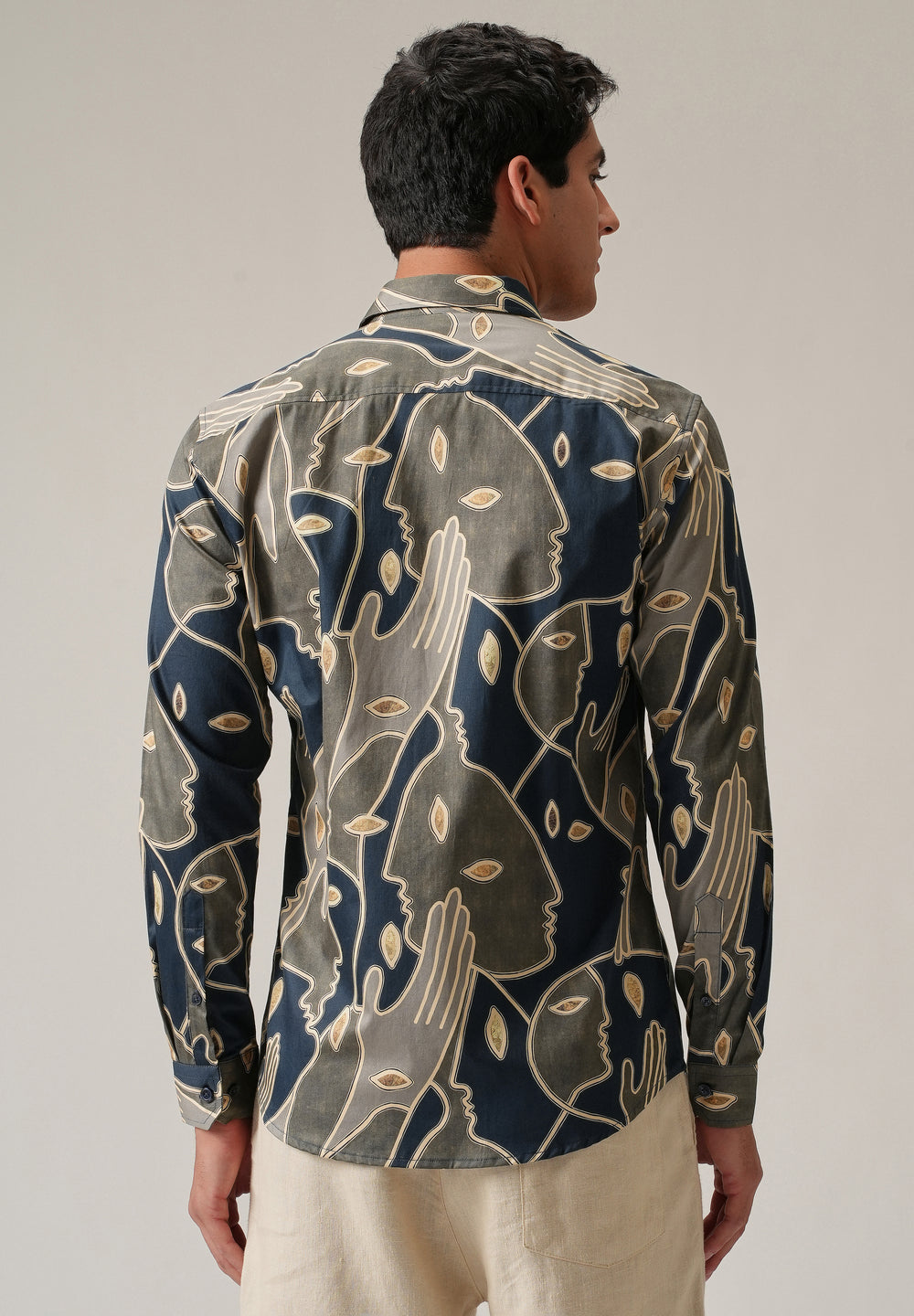 Artistic Faces Print Shirt