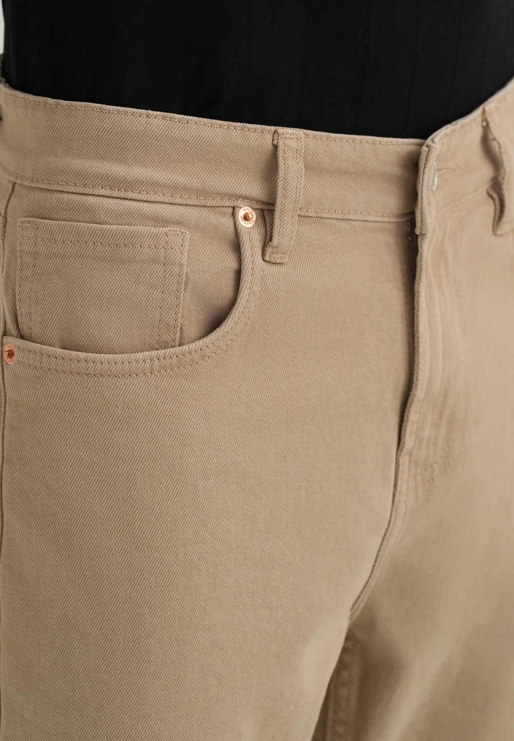 Ash Beige Carrot Fit Denim