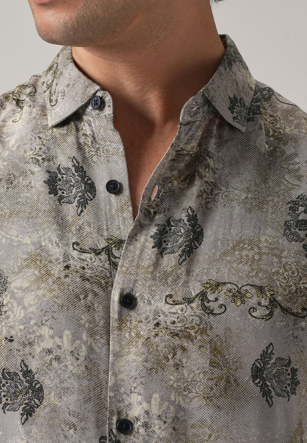 Ash Floral Print Feather Shirt