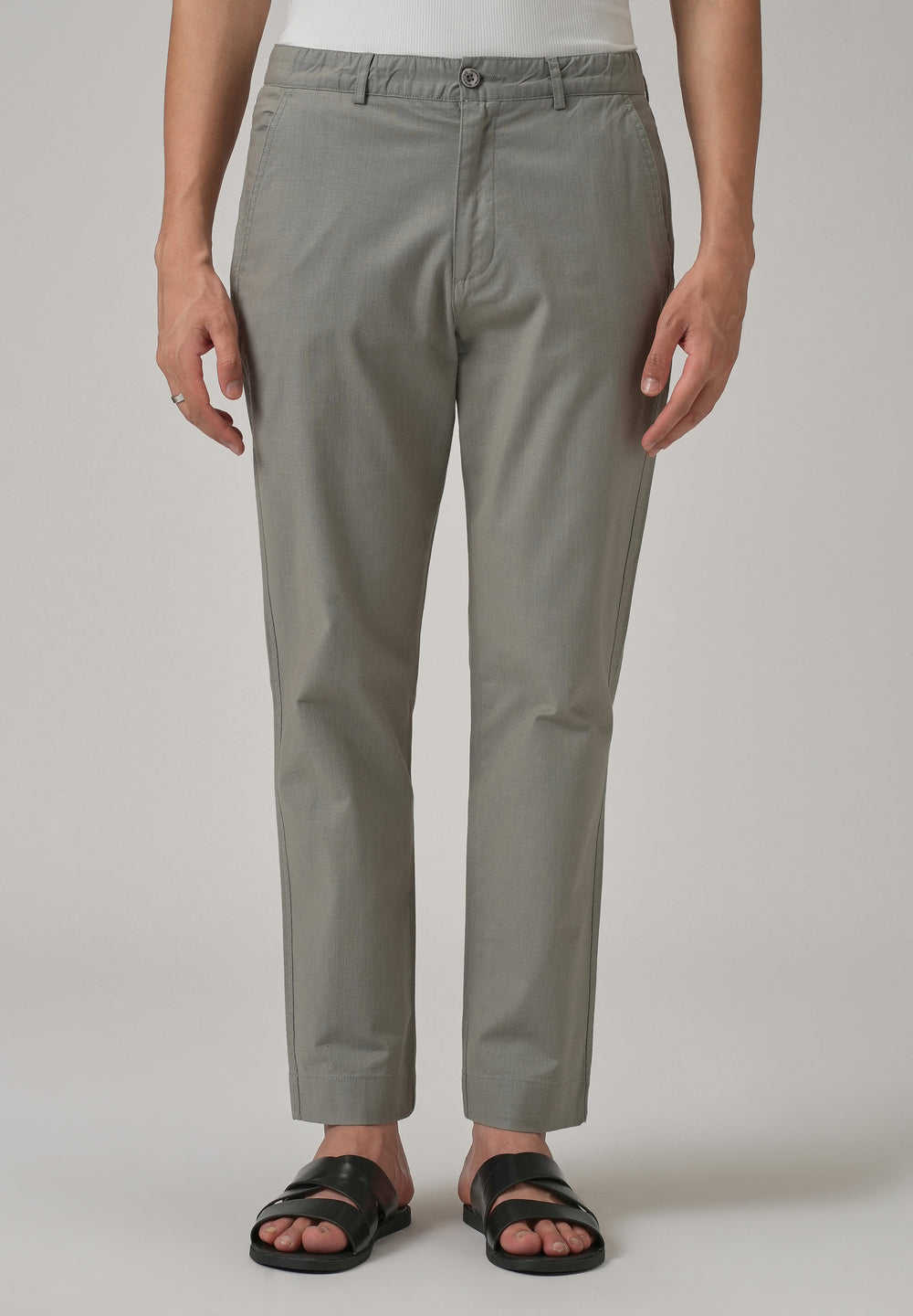 Ash Grey Cotton Trouser