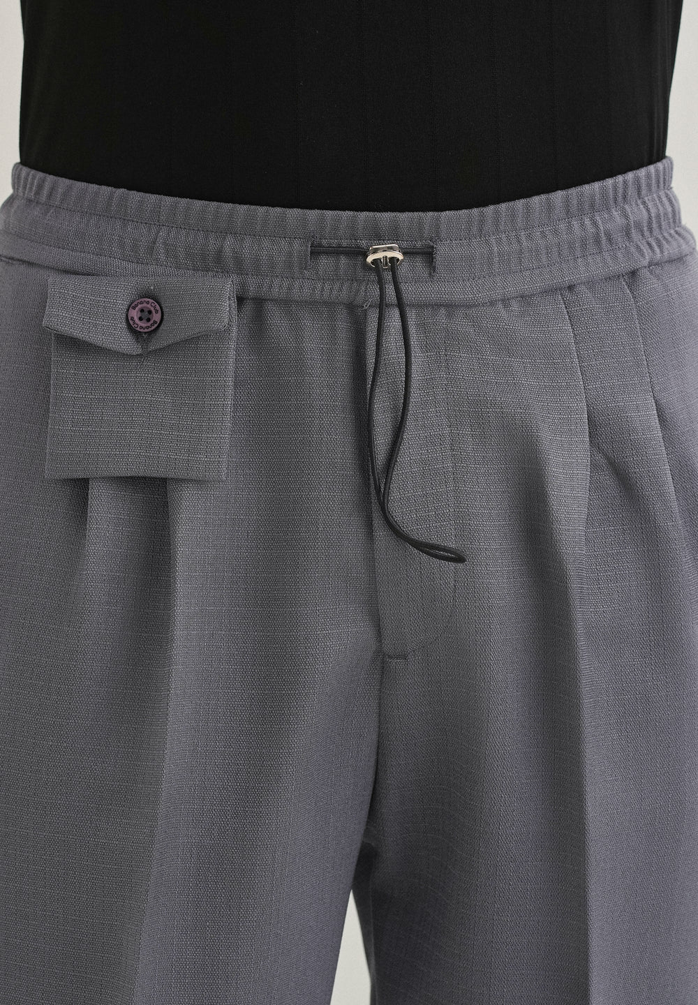 Ash Grey Pleated Korean Pant
