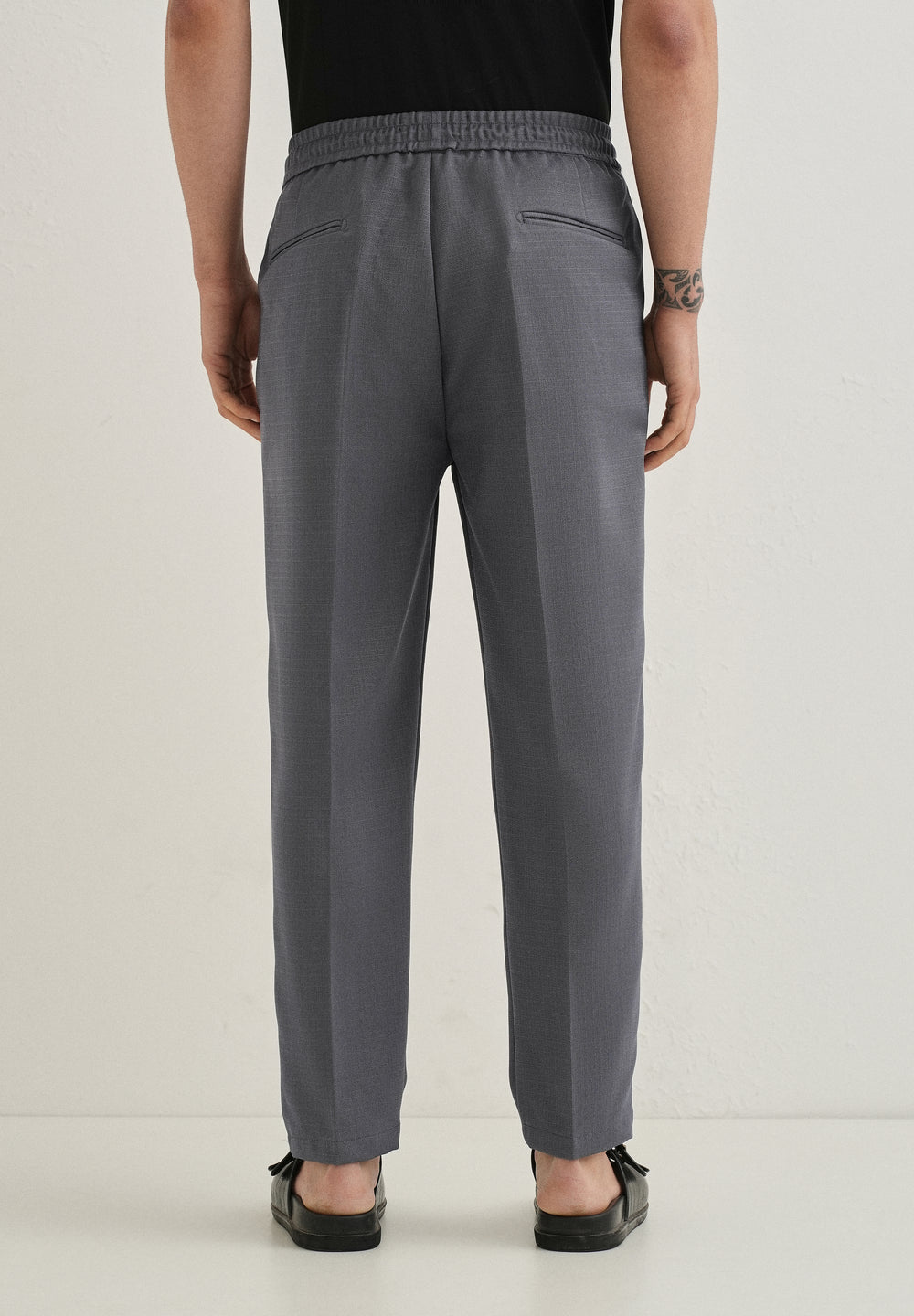 Ash Grey Pleated Korean Pant