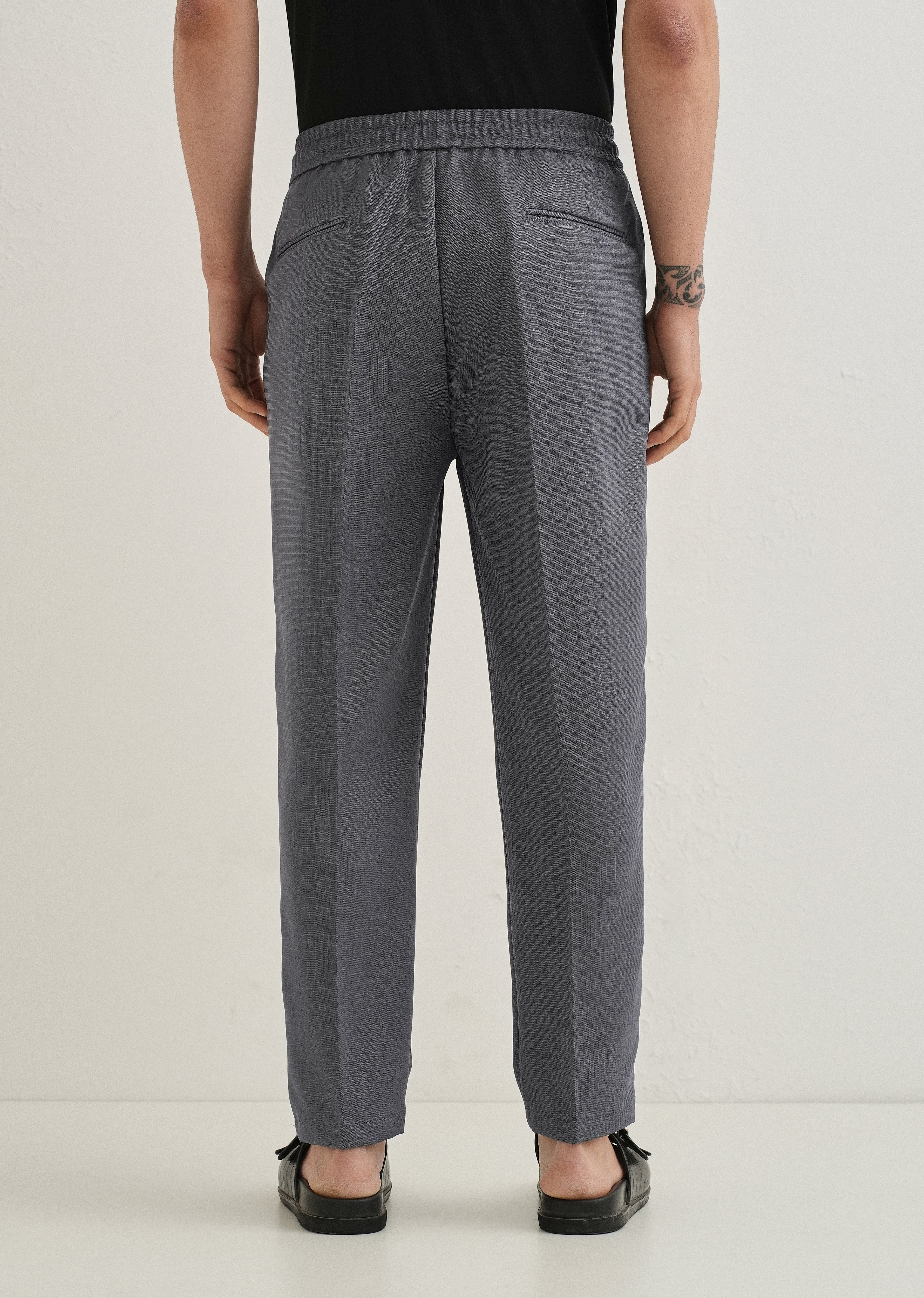 Ash Grey Pleated Korean Pant