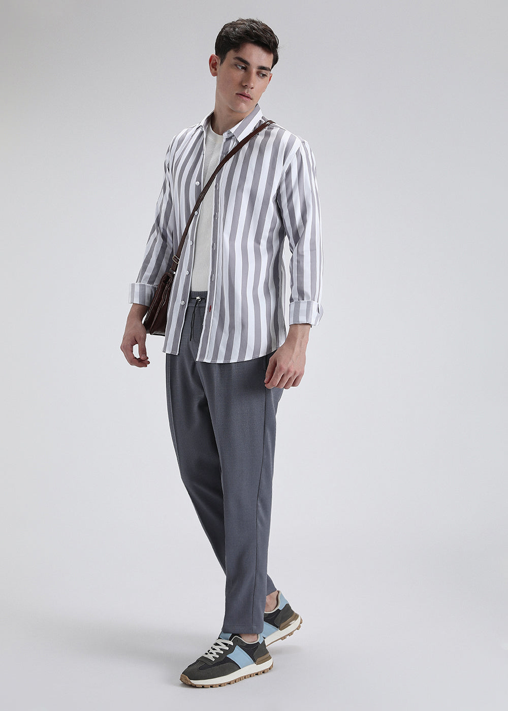 Ash Grey Pleated Korean Pant