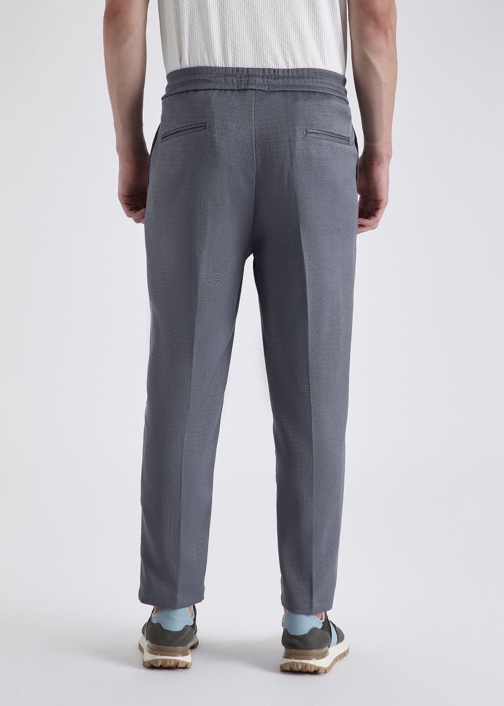 Ash Grey Pleated Korean Pant