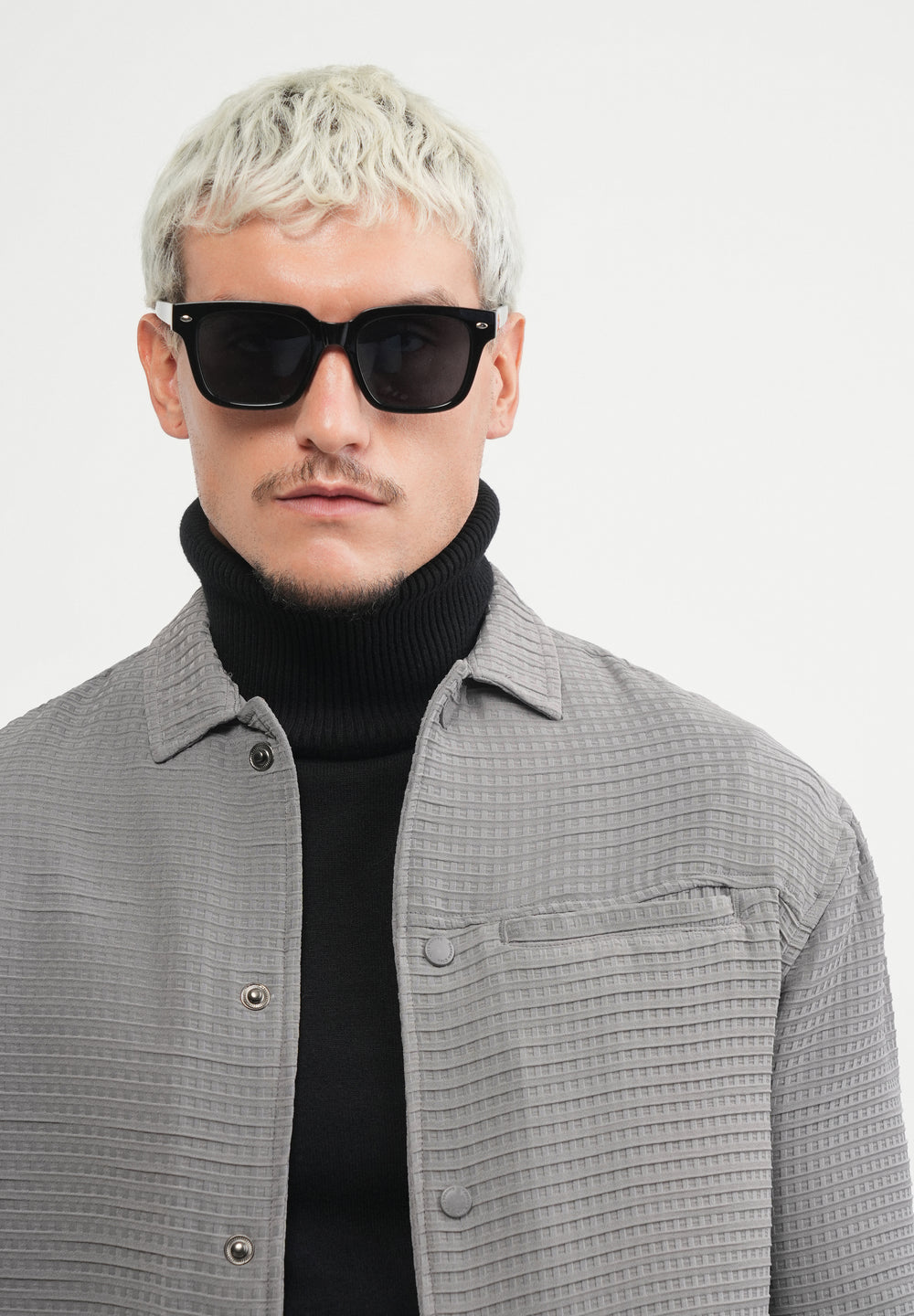 Ash Grey Textured Shacket
