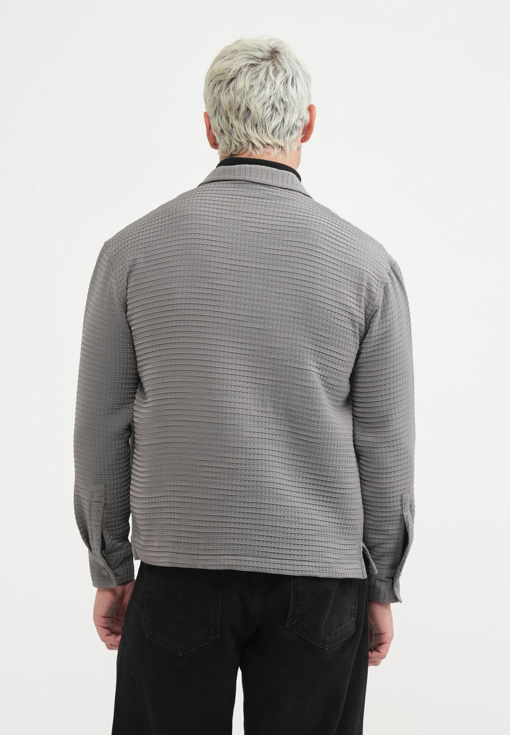 Ash Grey Textured Shacket