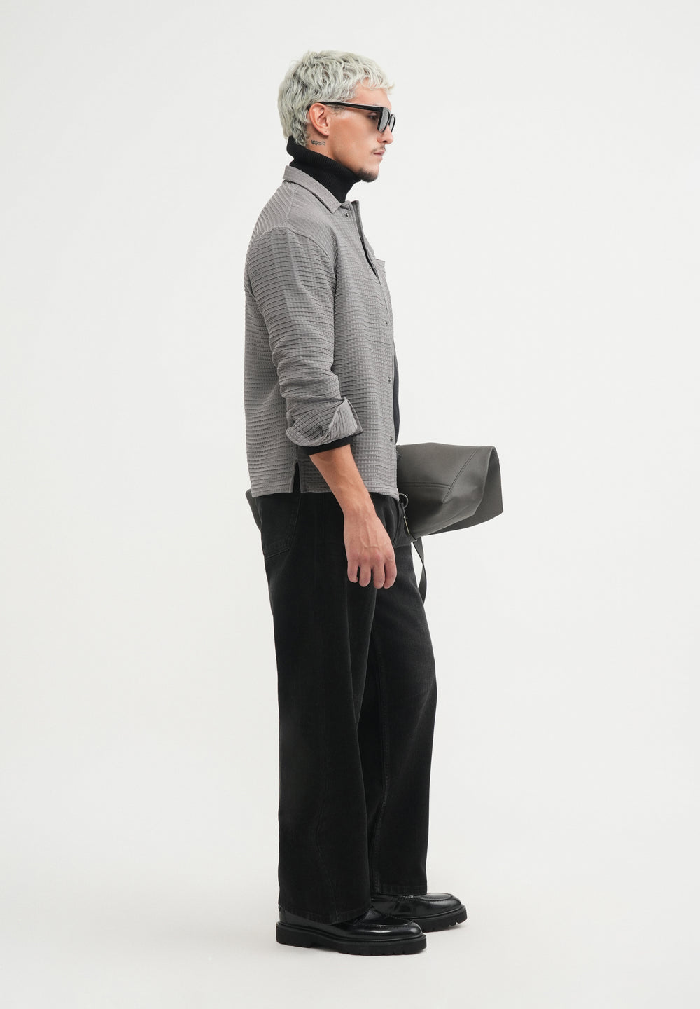 Ash Grey Textured Shacket