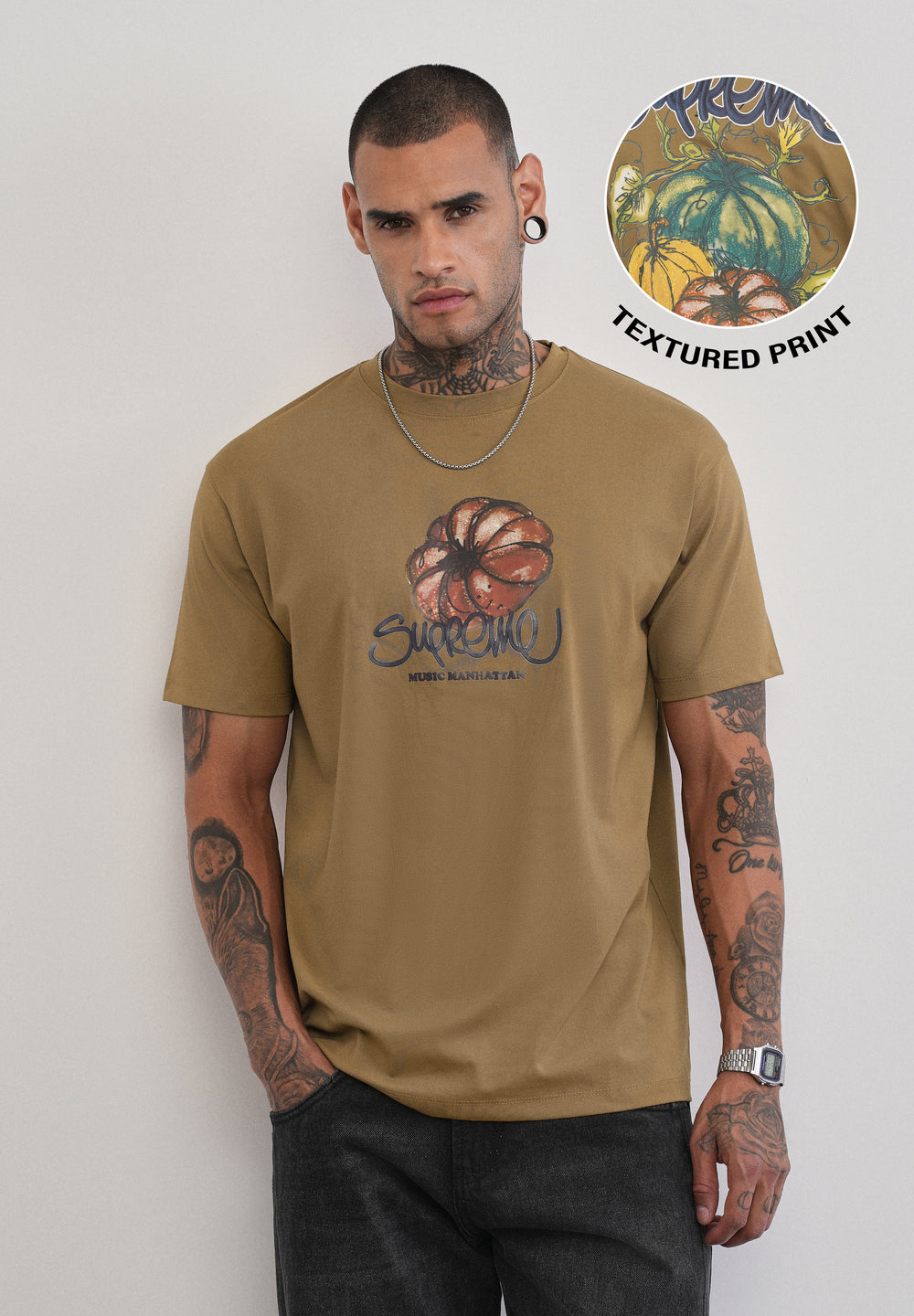 Autumn Khaki Brown T-shirt
