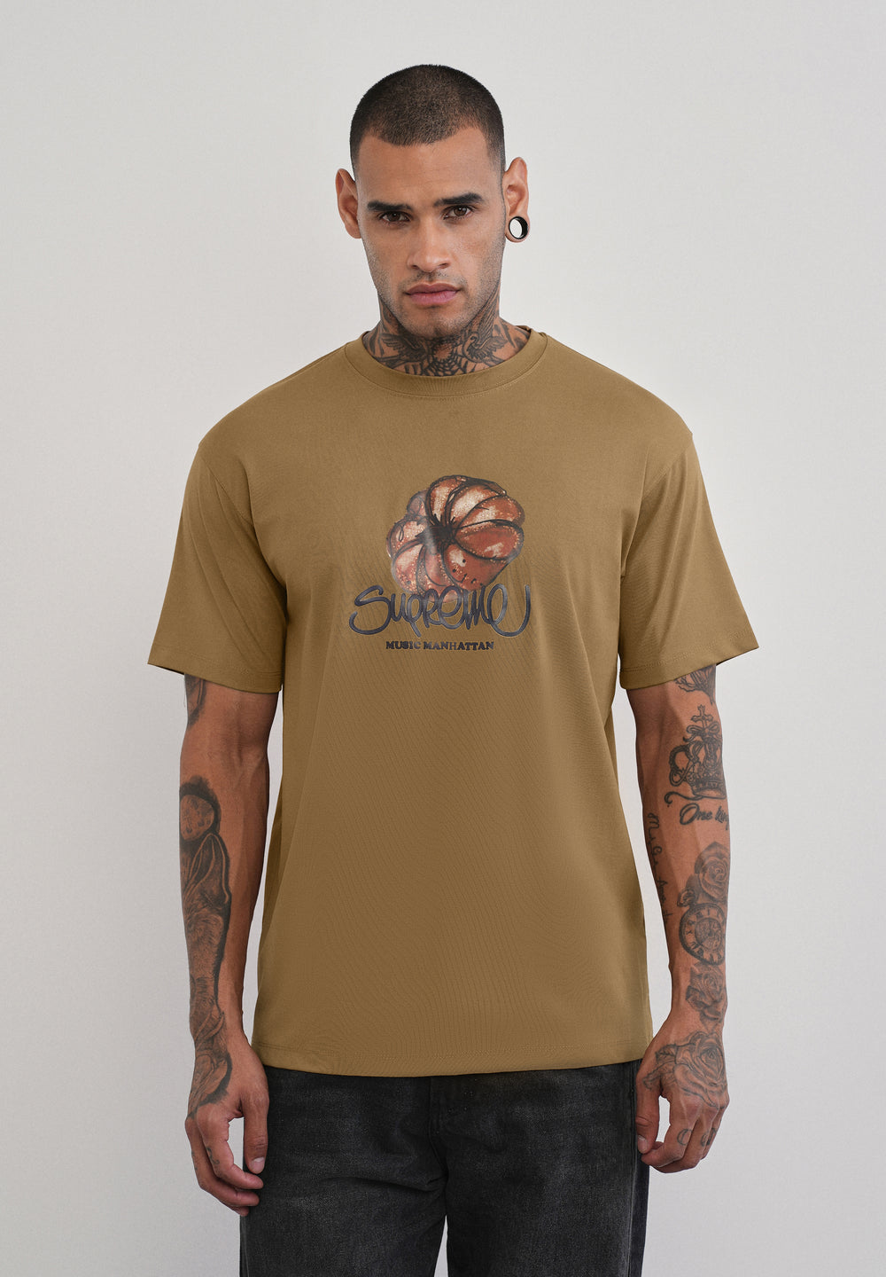 Autumn Khaki Brown T-shirt