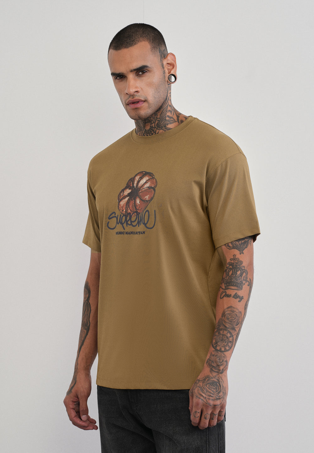 Autumn Khaki Brown T-shirt