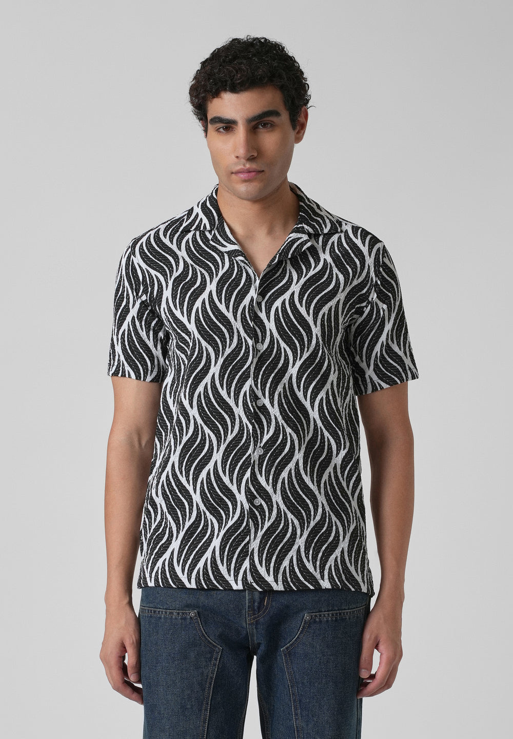 Autumn Leaf White Popcorn Shirt