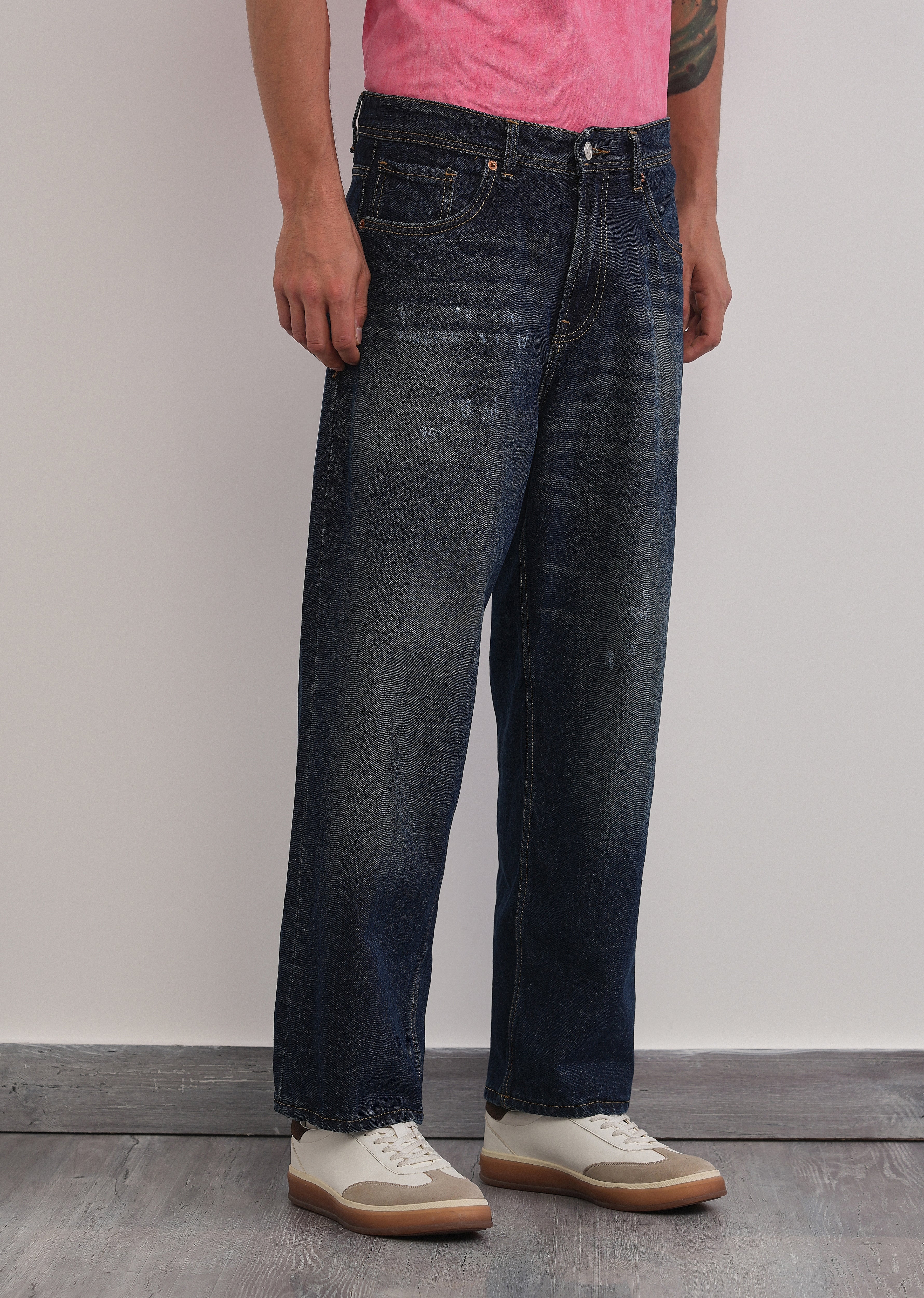 Baggy Fit Classic Dark Blue Jeans
