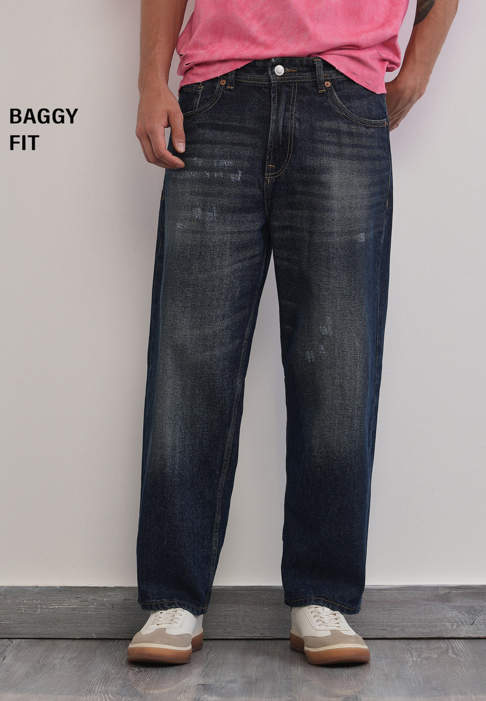 Baggy Fit Classic Dark Blue Jeans